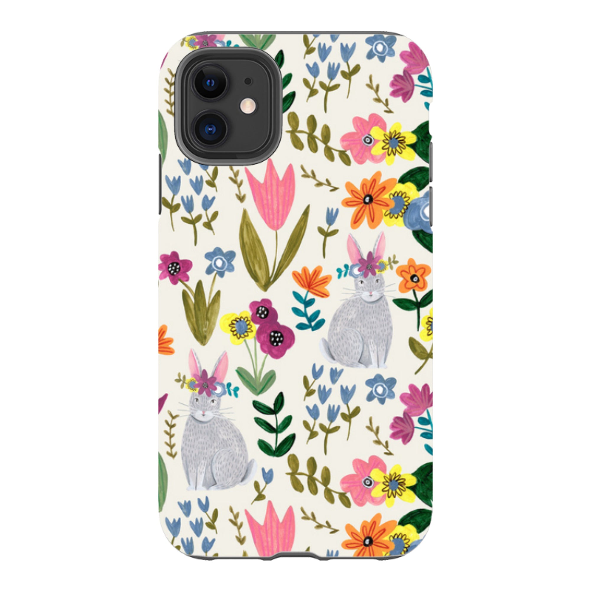 iPhone Tough Case - Rabbit Floral By Caroline Bonne Muller