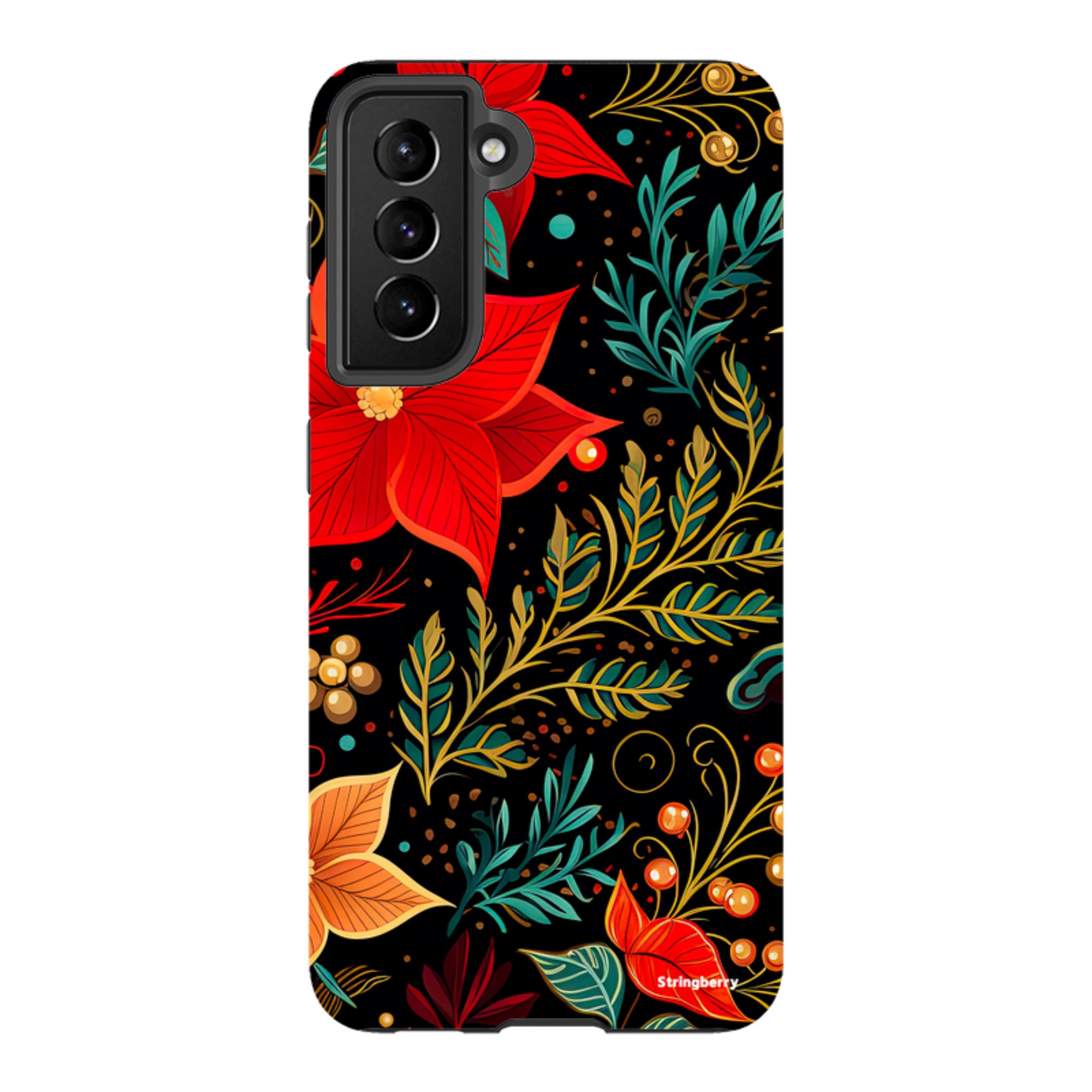 Samsung Tough Case -Red Winter Floral II