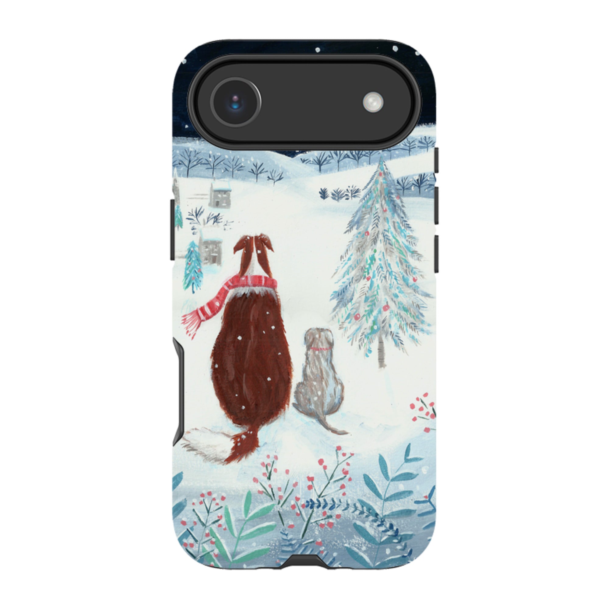 iPhone Tough Case - Snow Dogs By Mary Stubberfield