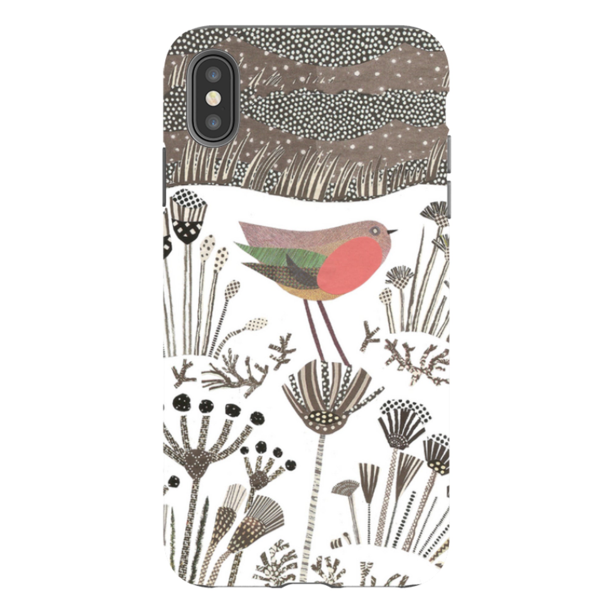 iPhone Tough Case - Robin in Snow By Jane Robbins