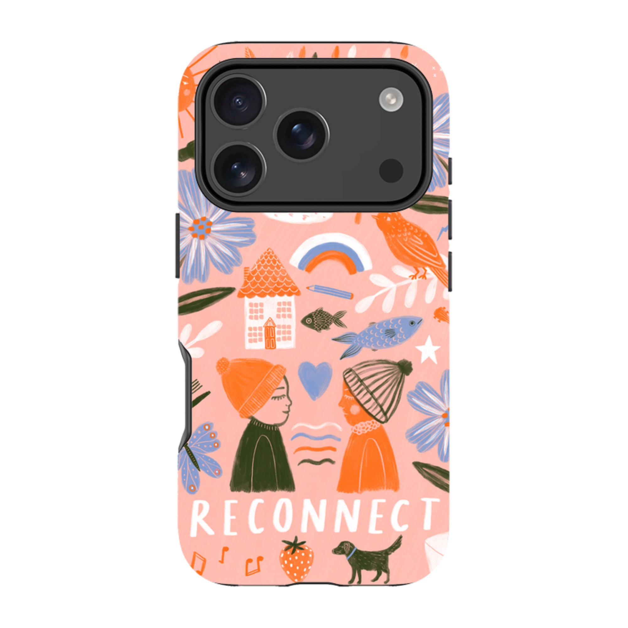 iPhone Tough Case - Reconnect Orange By Lee Foster Wilson