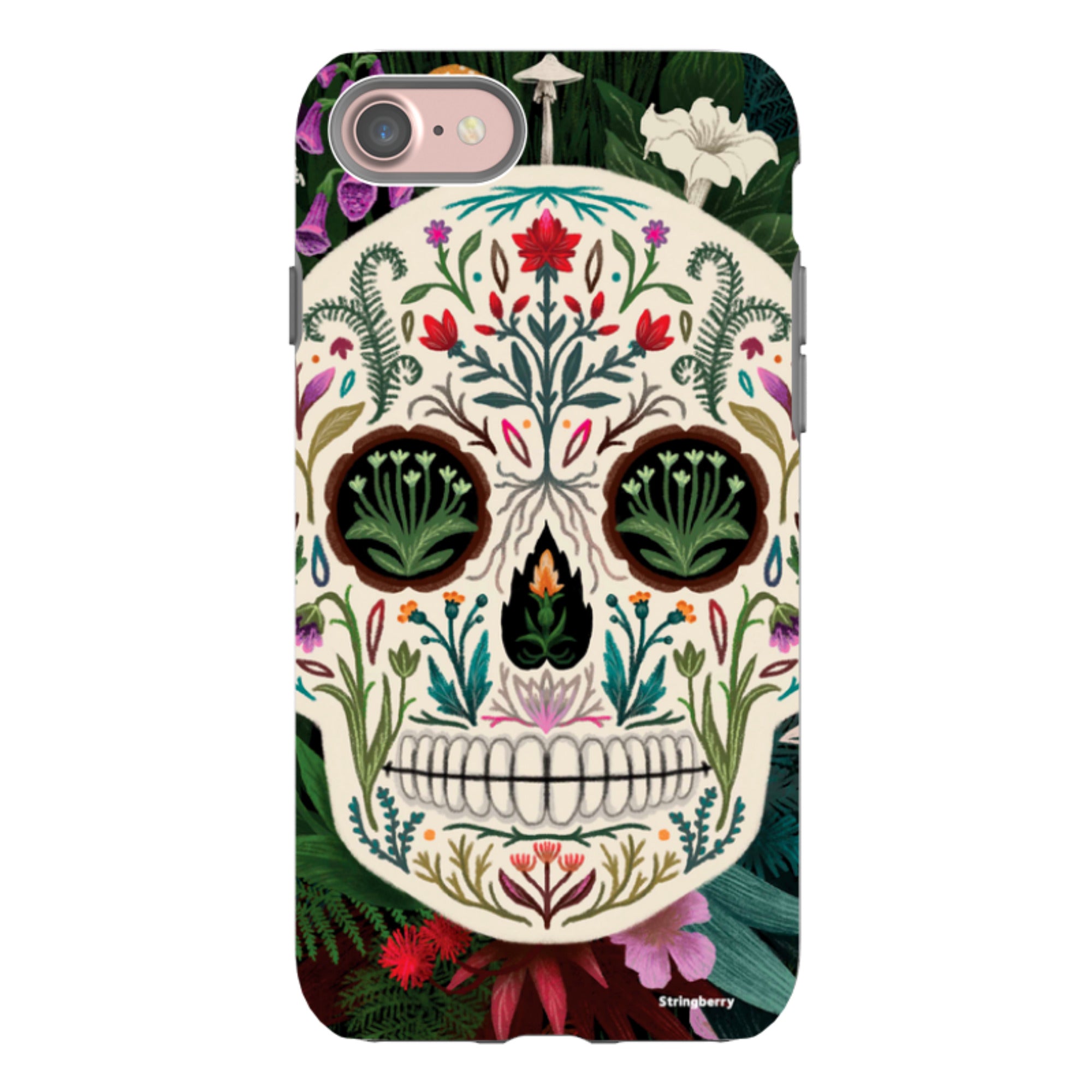 iPhone Tough Case - Poison Sugar Skull By Anna Stead