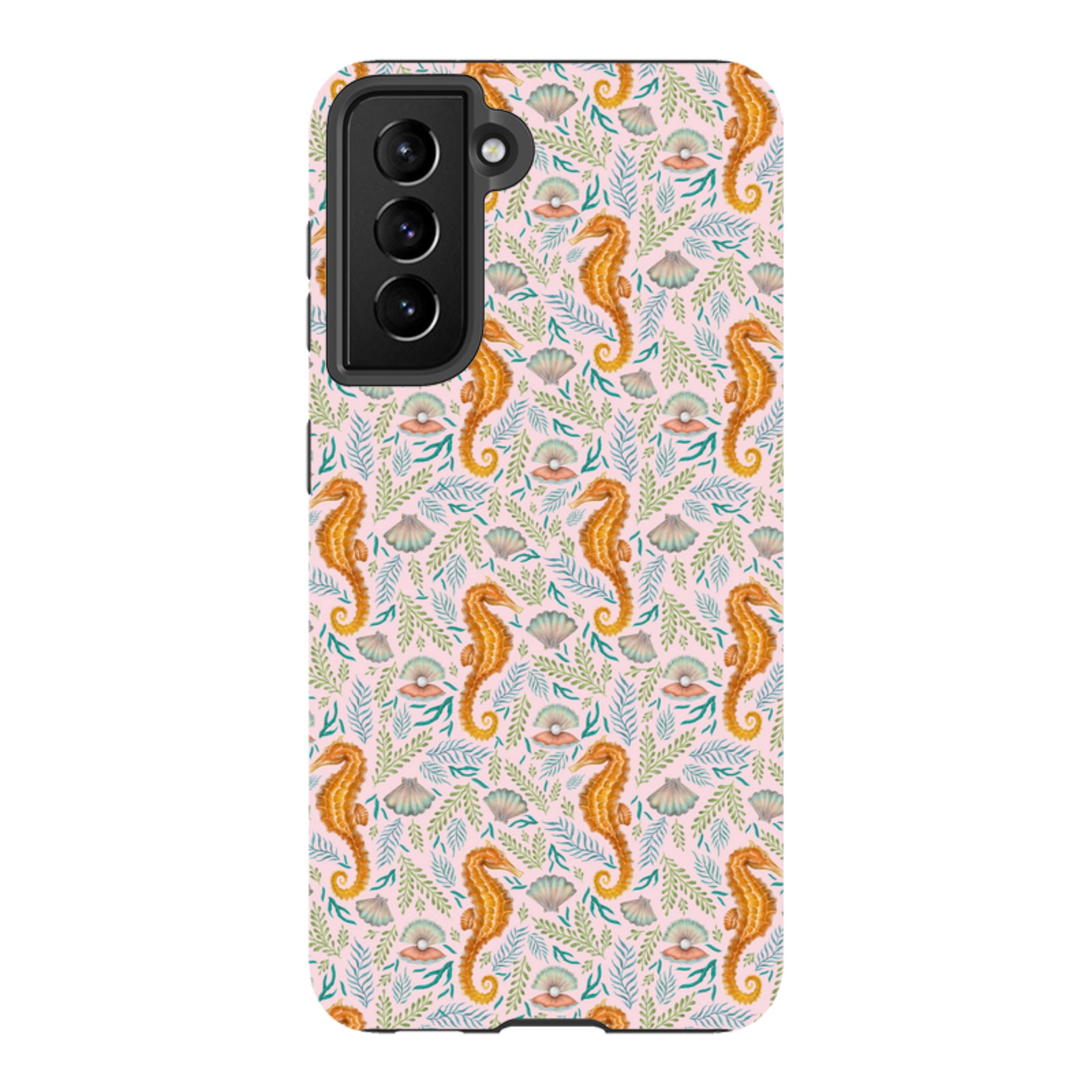 Samsung Tough Case - Seahorse Pink By Catherine Rowe