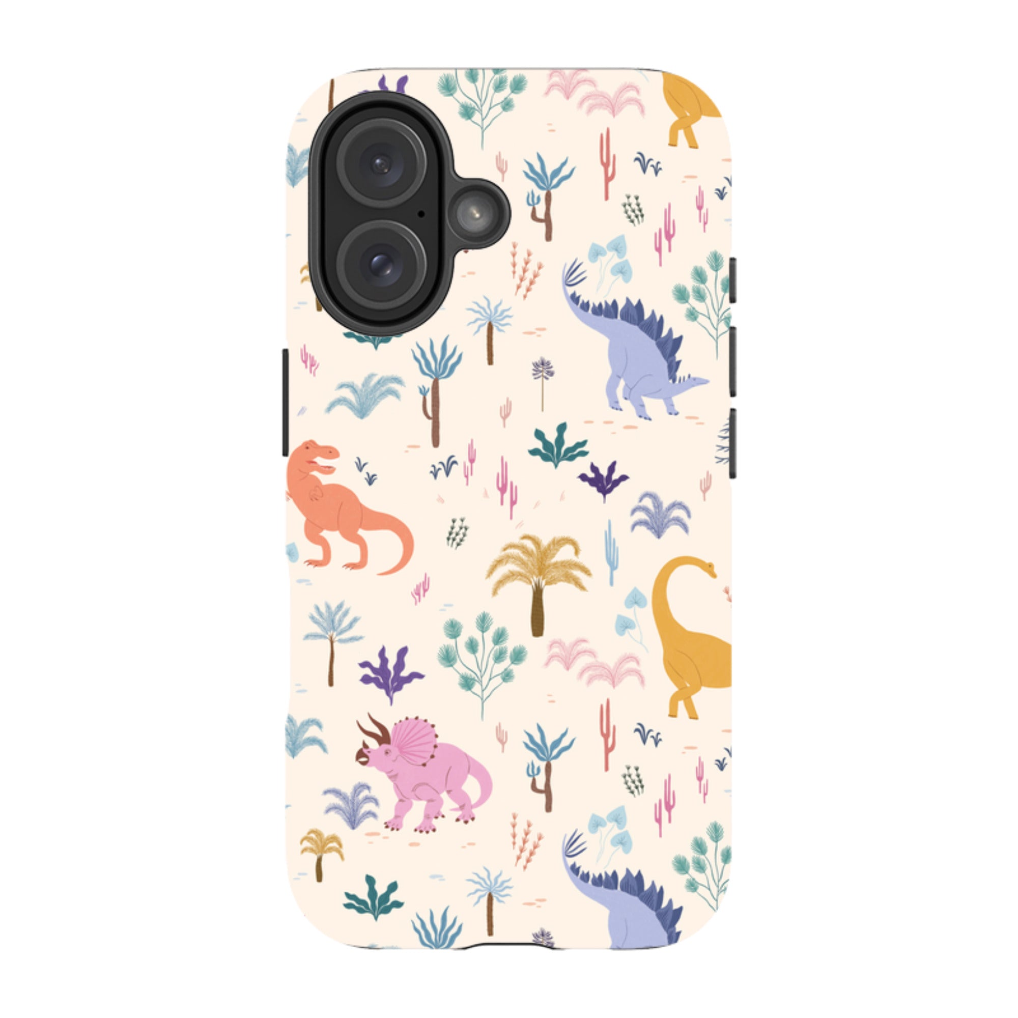 iPhone MagSafe Tough Case - Dinosaur Pattern Light By Meghann Rader