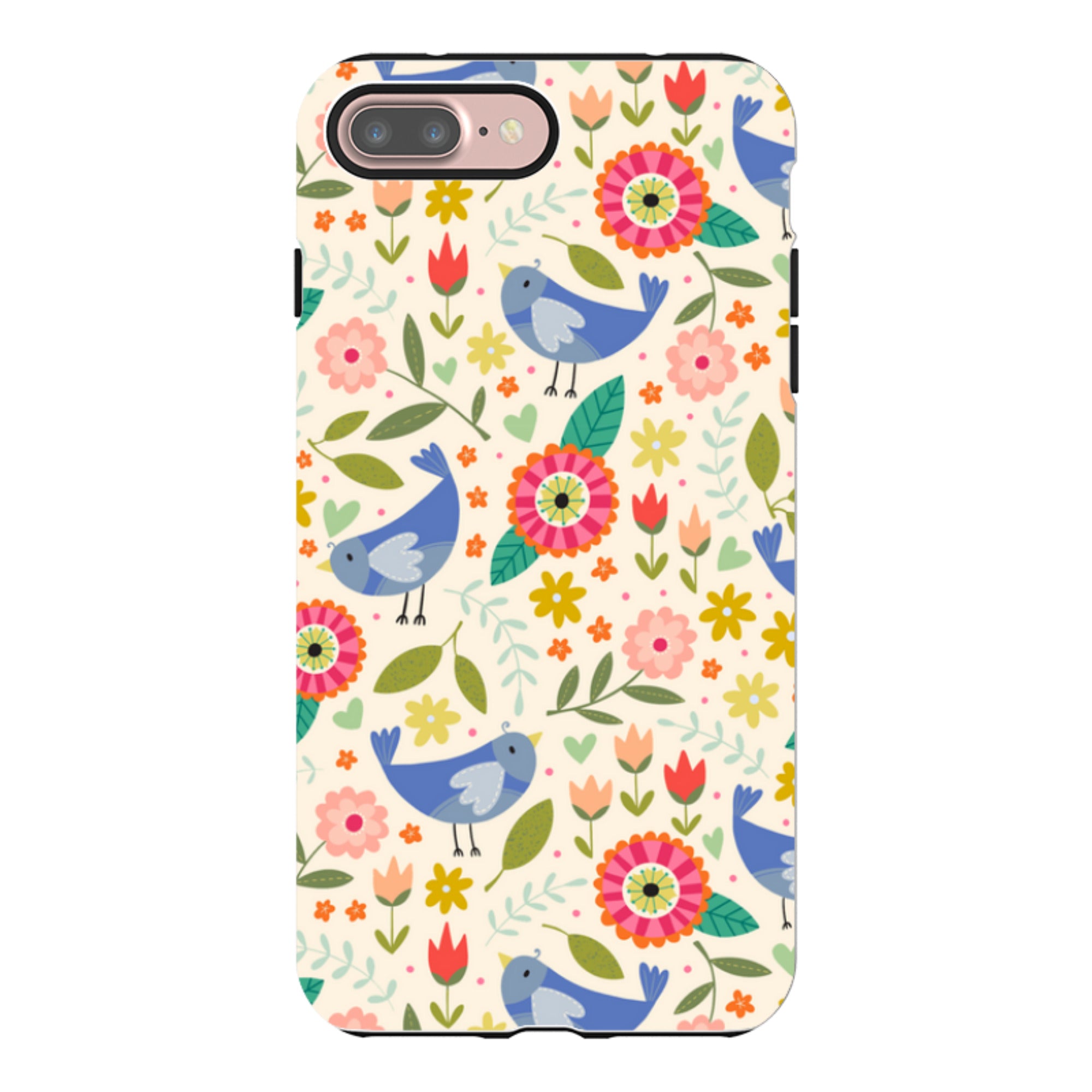iPhone Tough Case - Bird Pattern I By Suzy Taylor