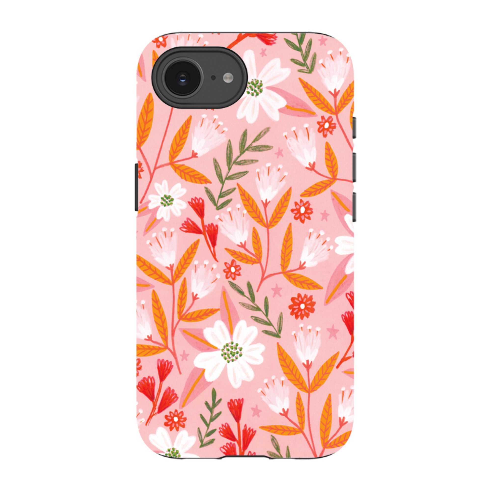 iPhone Tough Case - Pink And Orange Florals By Lee Foster Wilson