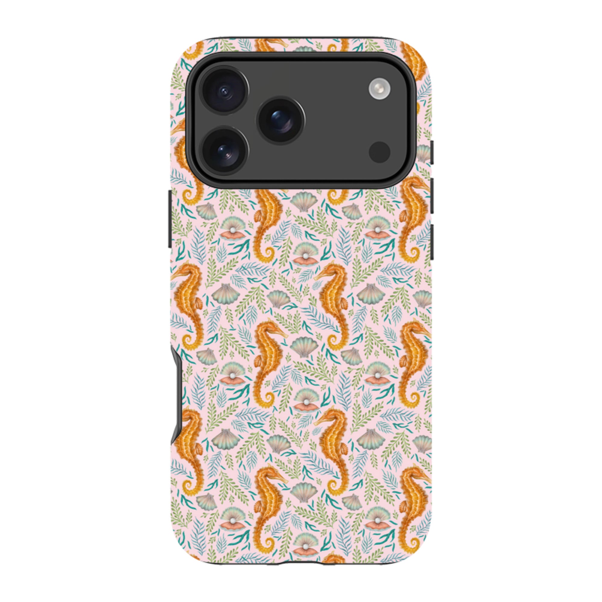 iPhone Tough Case - Seahorse Pink By Catherine Rowe