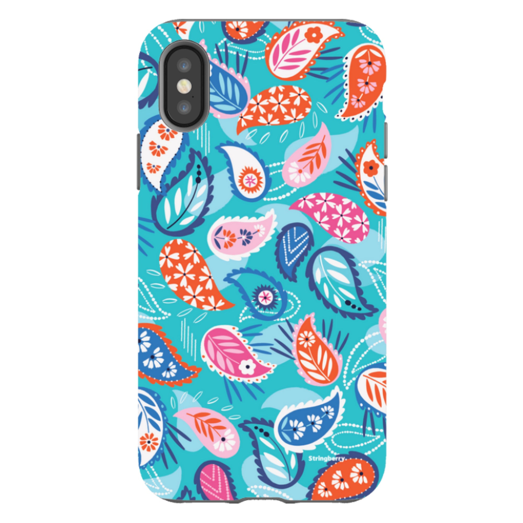 iPhone Tough Case - Paisley Blue By Ali Brookes
