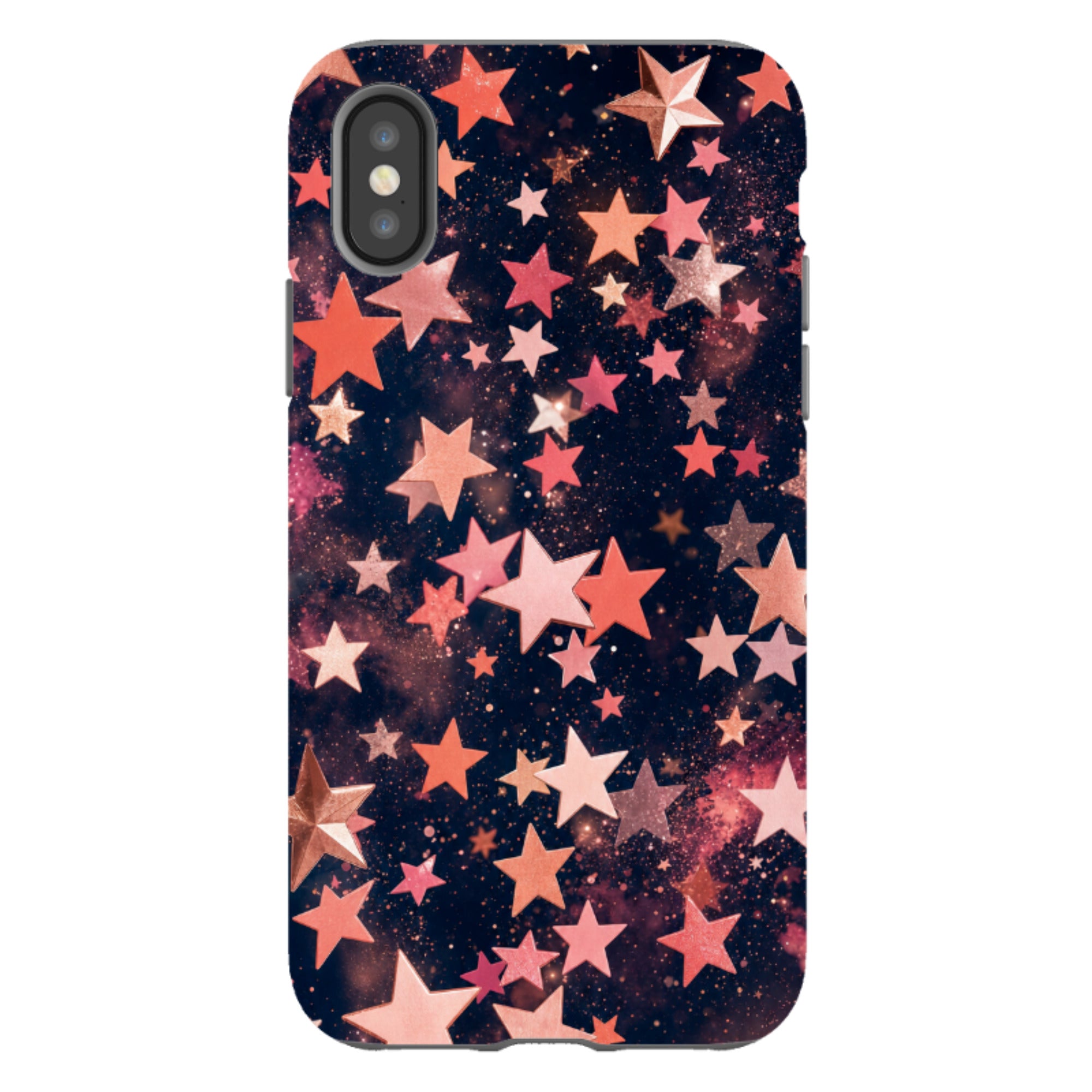 iPhone Tough Case - Rose Gold Galaxy Star