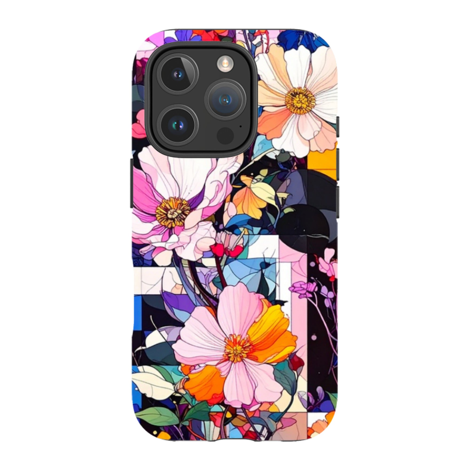 iPhone MagSafe Tough Case - Block Floral