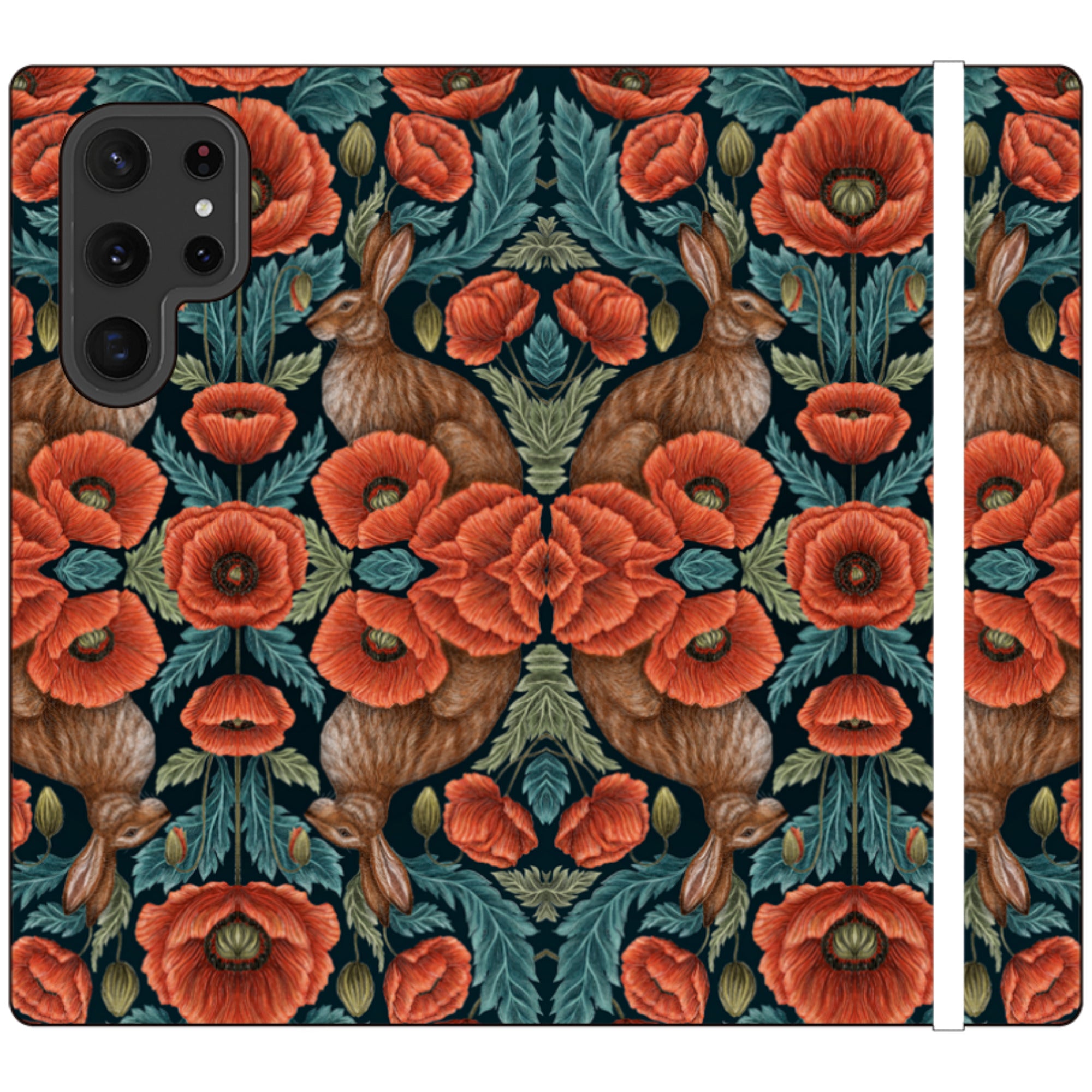 Poppy Red Wallet Case By Catherine Rowe
