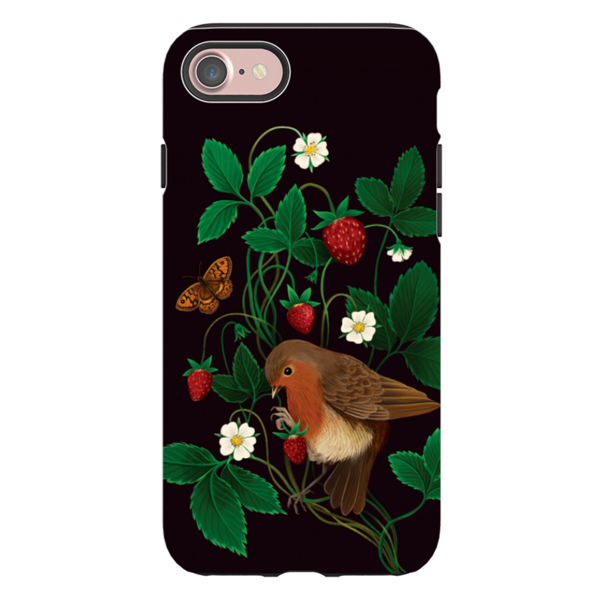 iPhone Tough Case - Strawberry Thief By Anna Stead