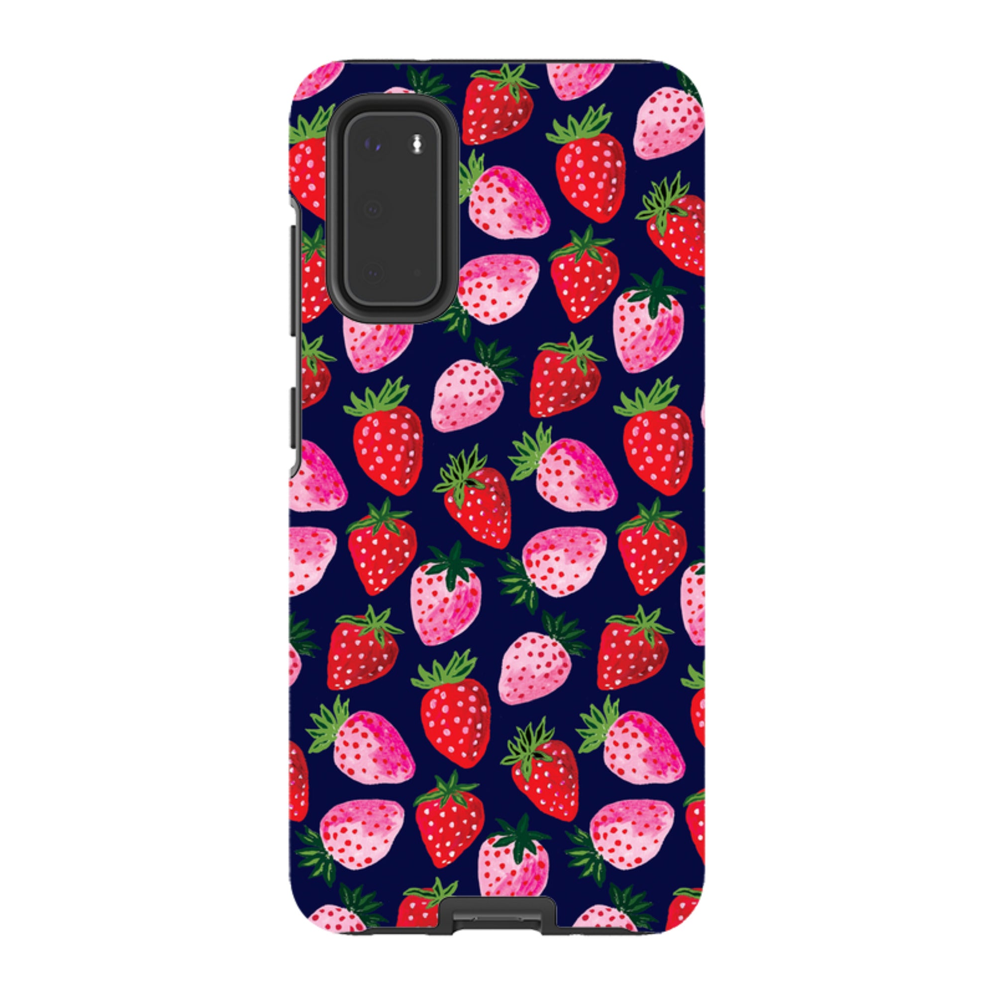 Samsung Tough  Case - Strawberry Scatter Navy By Emma Frances Grant