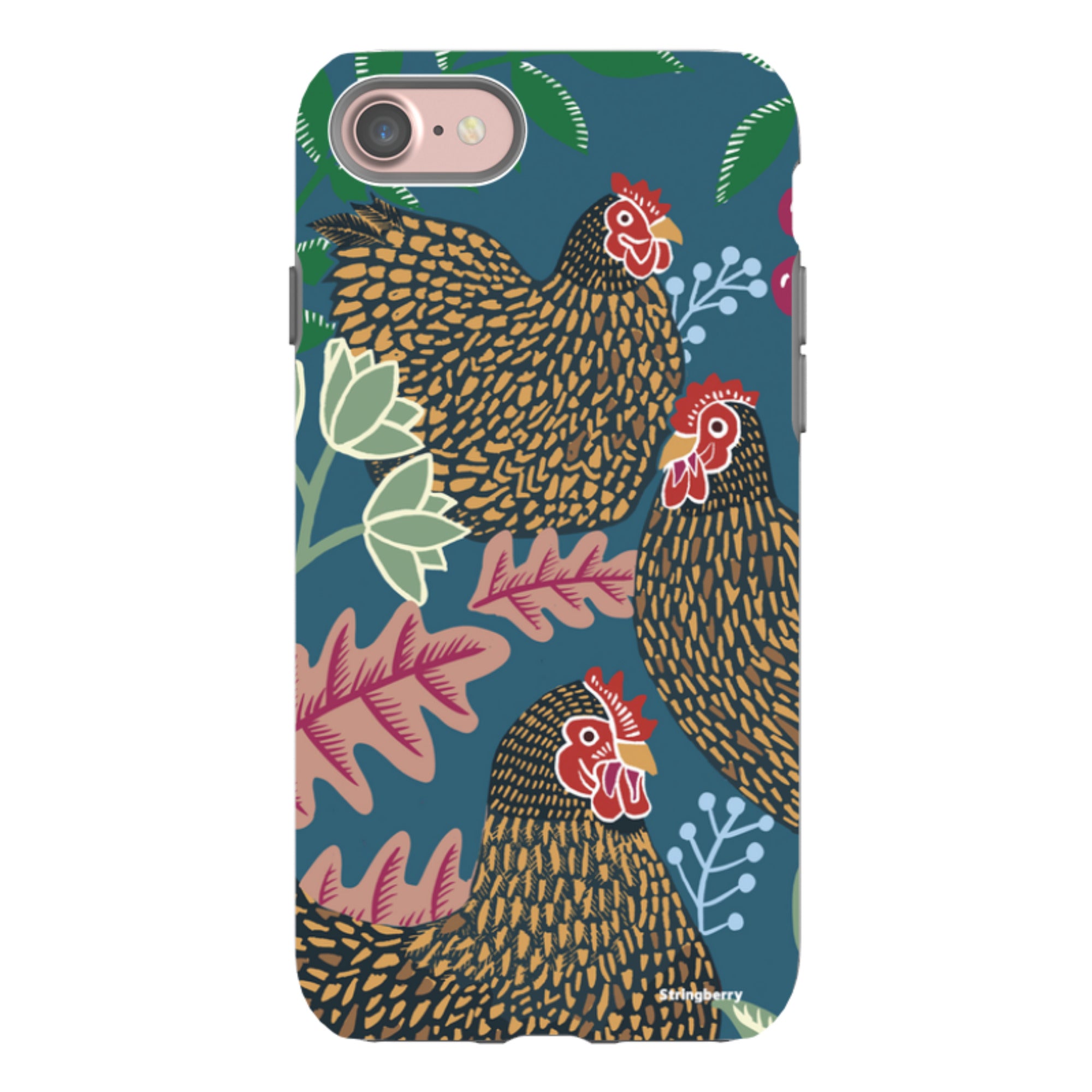 iPhone Tough Case - Three French Hens By Kate Heiss
