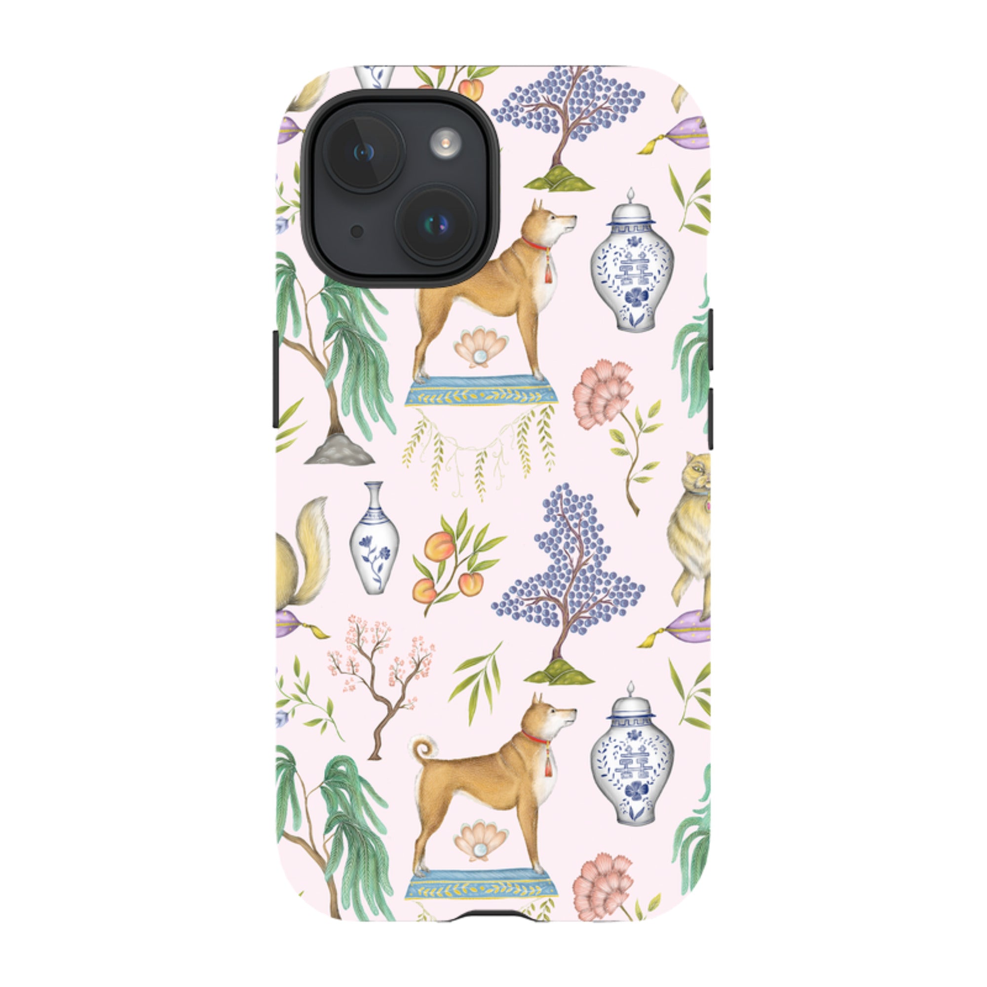 iPhone Tough Case - Chinoiserie Menagerie Pink By Catherine Rowe