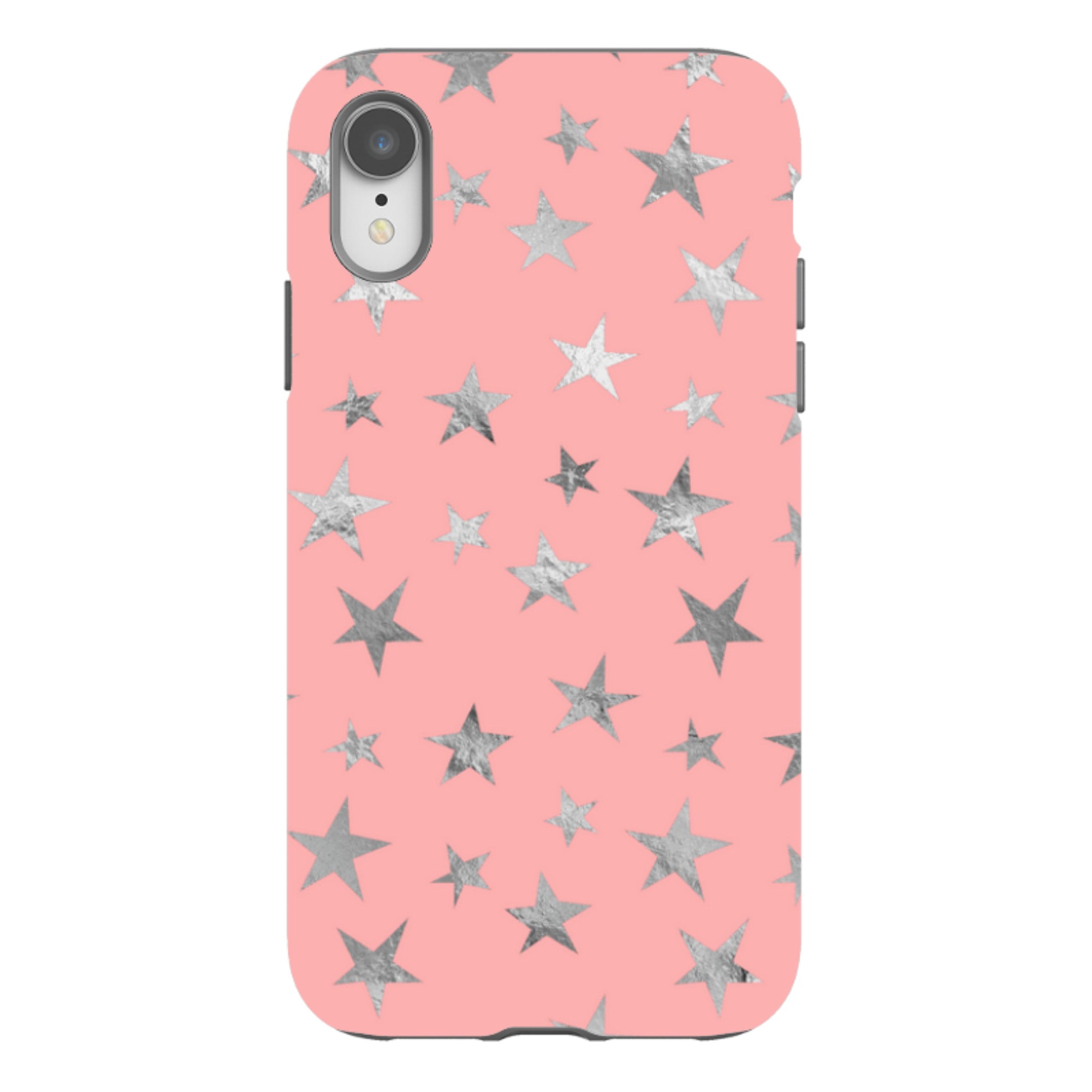 iPhone Tough Case - Pink and Silver Stars