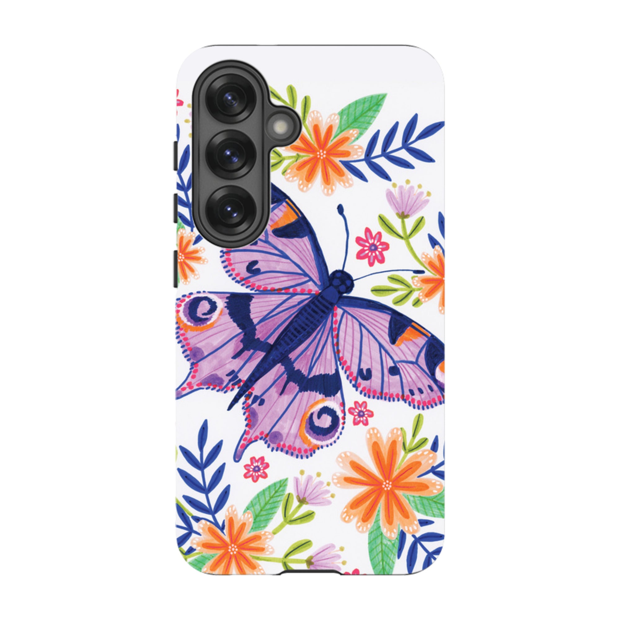 Samsung Tough Case - Floral Lilac Butterfly By Lee Foster Wilson
