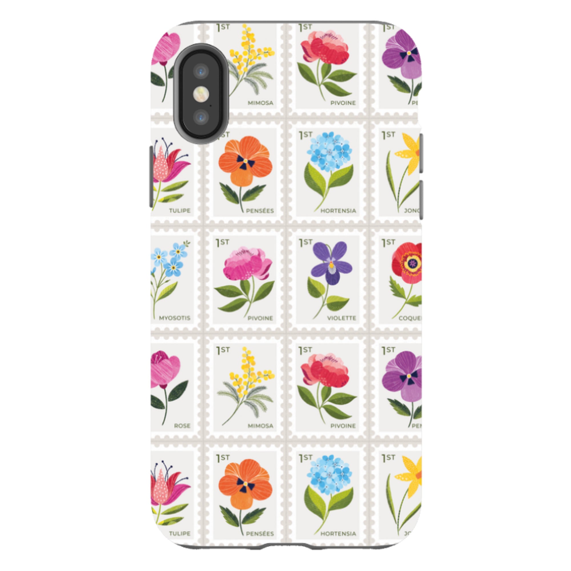iPhone Tough Case - Floral Postage Stamps By Ali Brookes