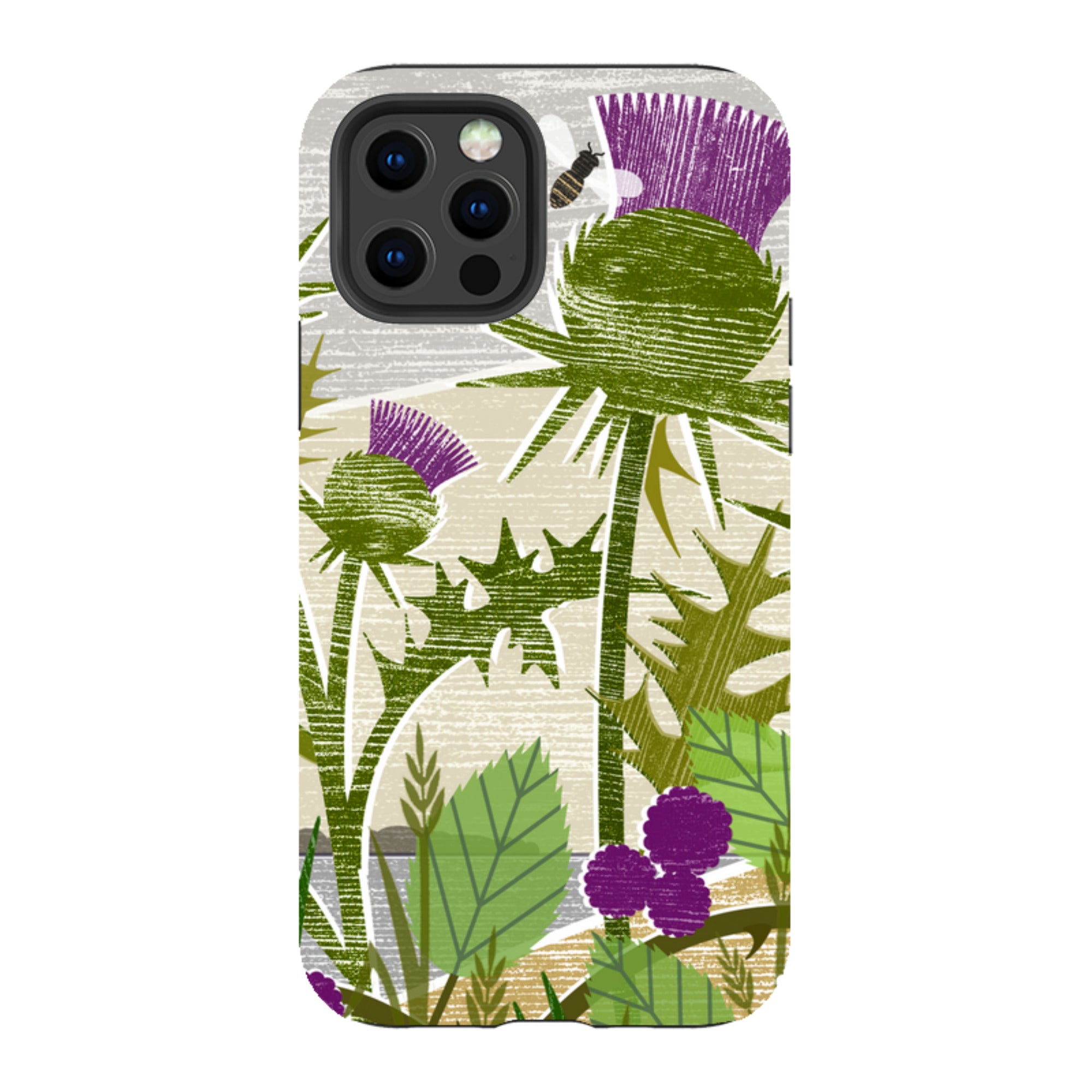 iPhone Tough Case - Purple Thistle By Liane Payne
