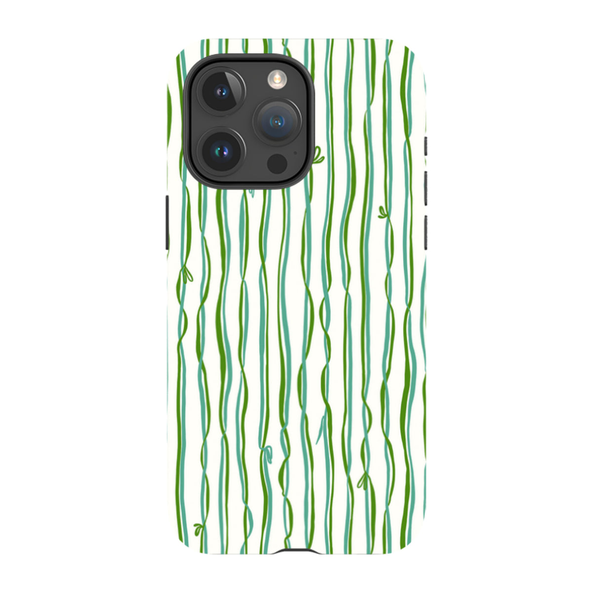 iPhone Tough Case - Ribbons blue and green By Katherine Quinn
