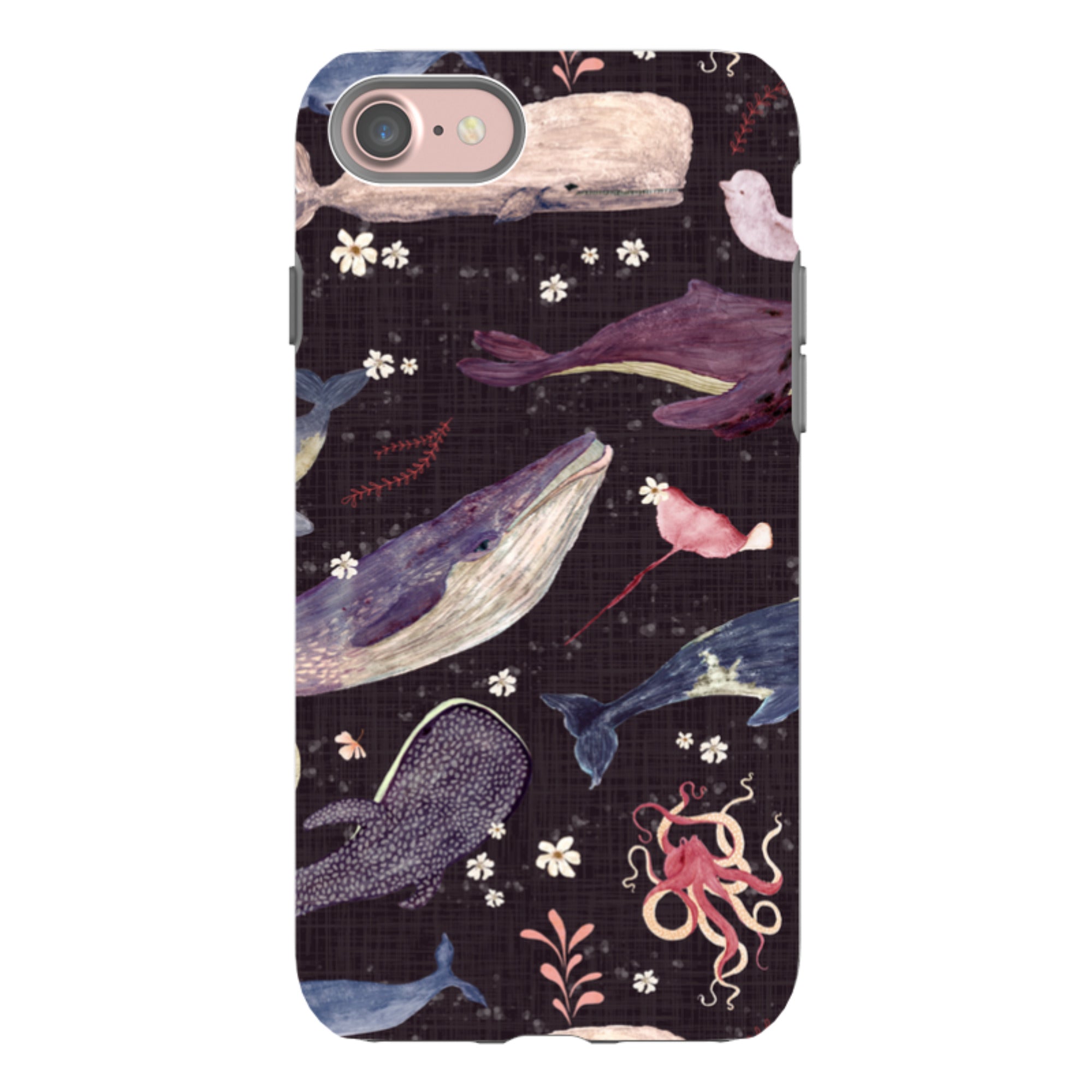 iPhone Tough Case - Whale Song Grape By Katherine Quinn