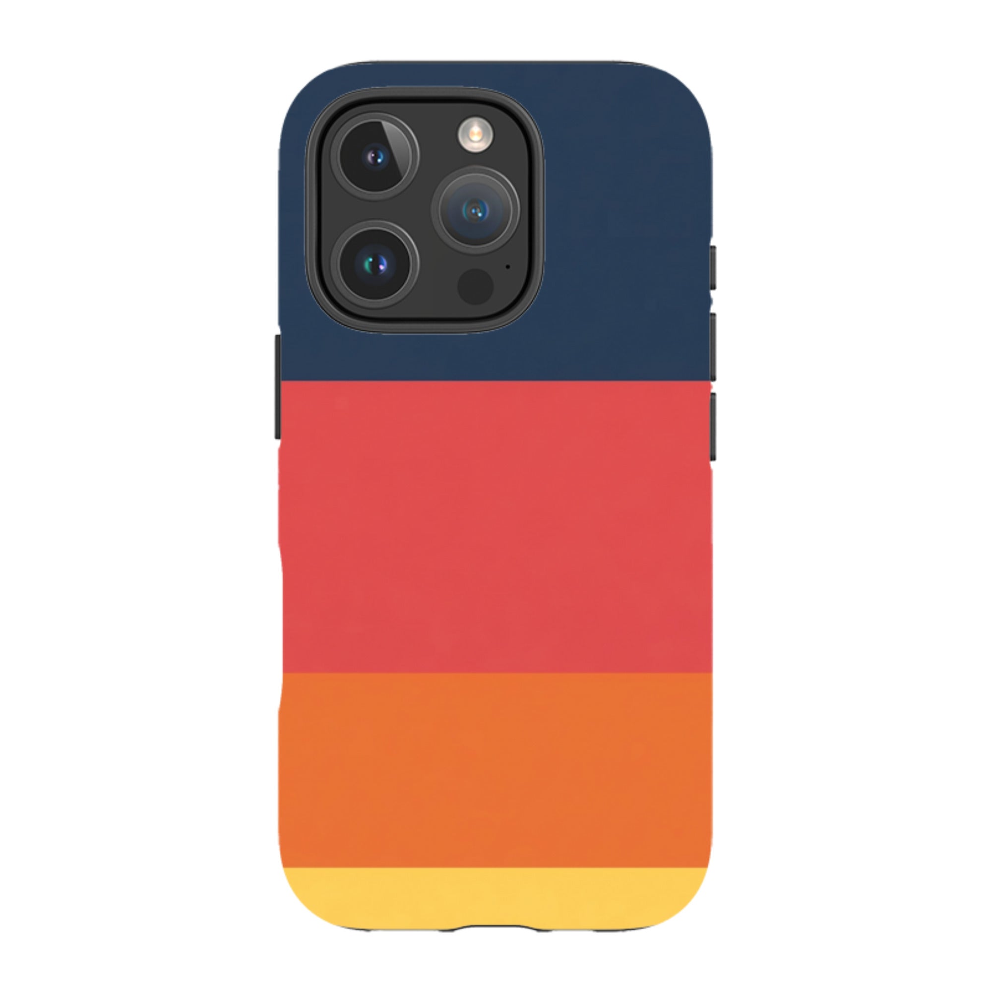 iPhone MagSafe Tough Case - Navy Blue & Orange Gingham