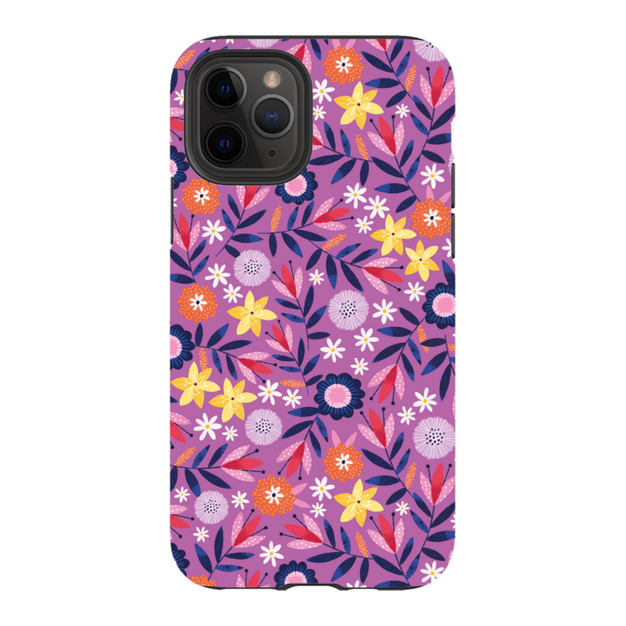 iPhone Tough Case - Scattered Flowers I By Ali Brookes