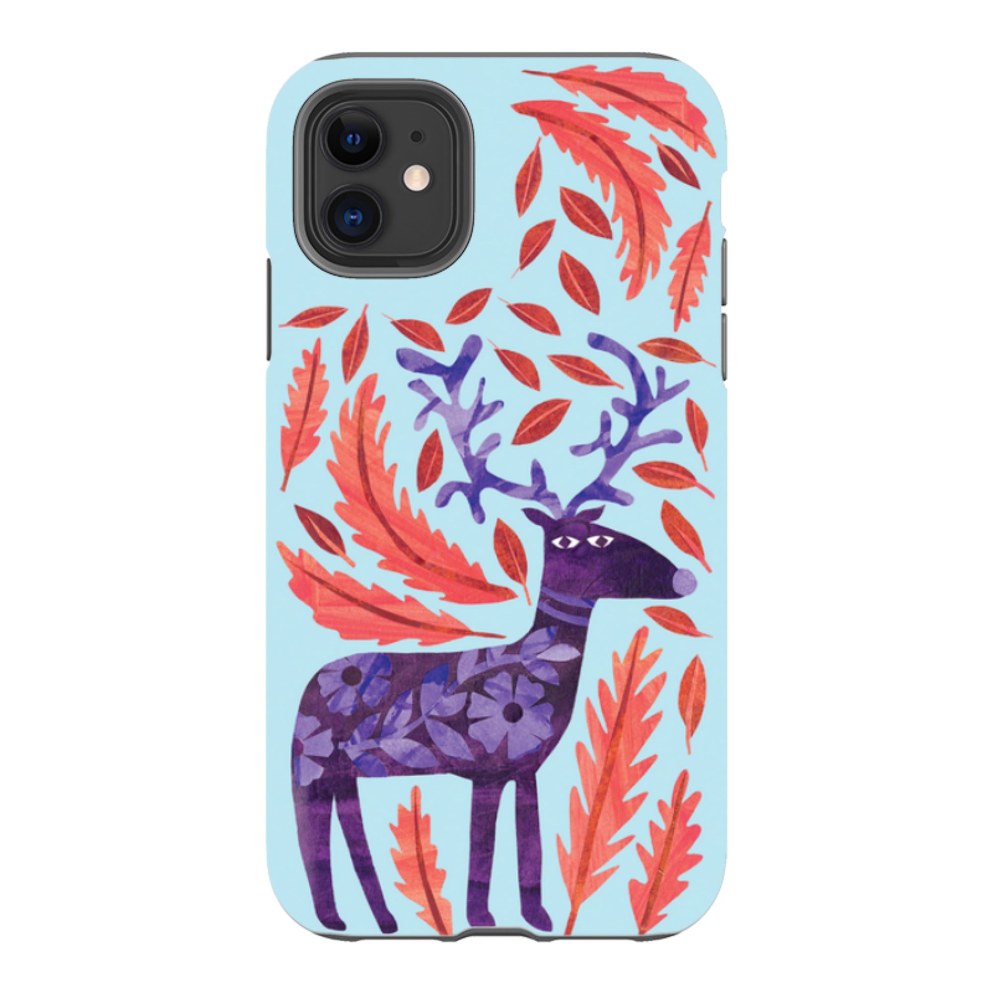 iPhone Tough Case - Purple Reindeer By Tracey English