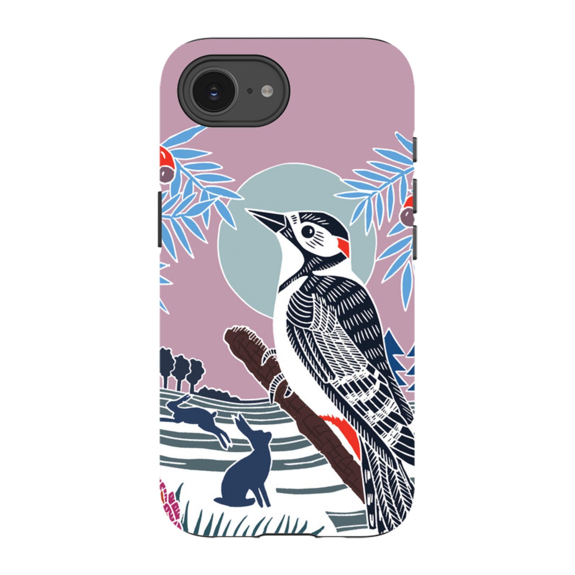 iPhone Tough Case - Woodpecker Pale By Kate Heiss