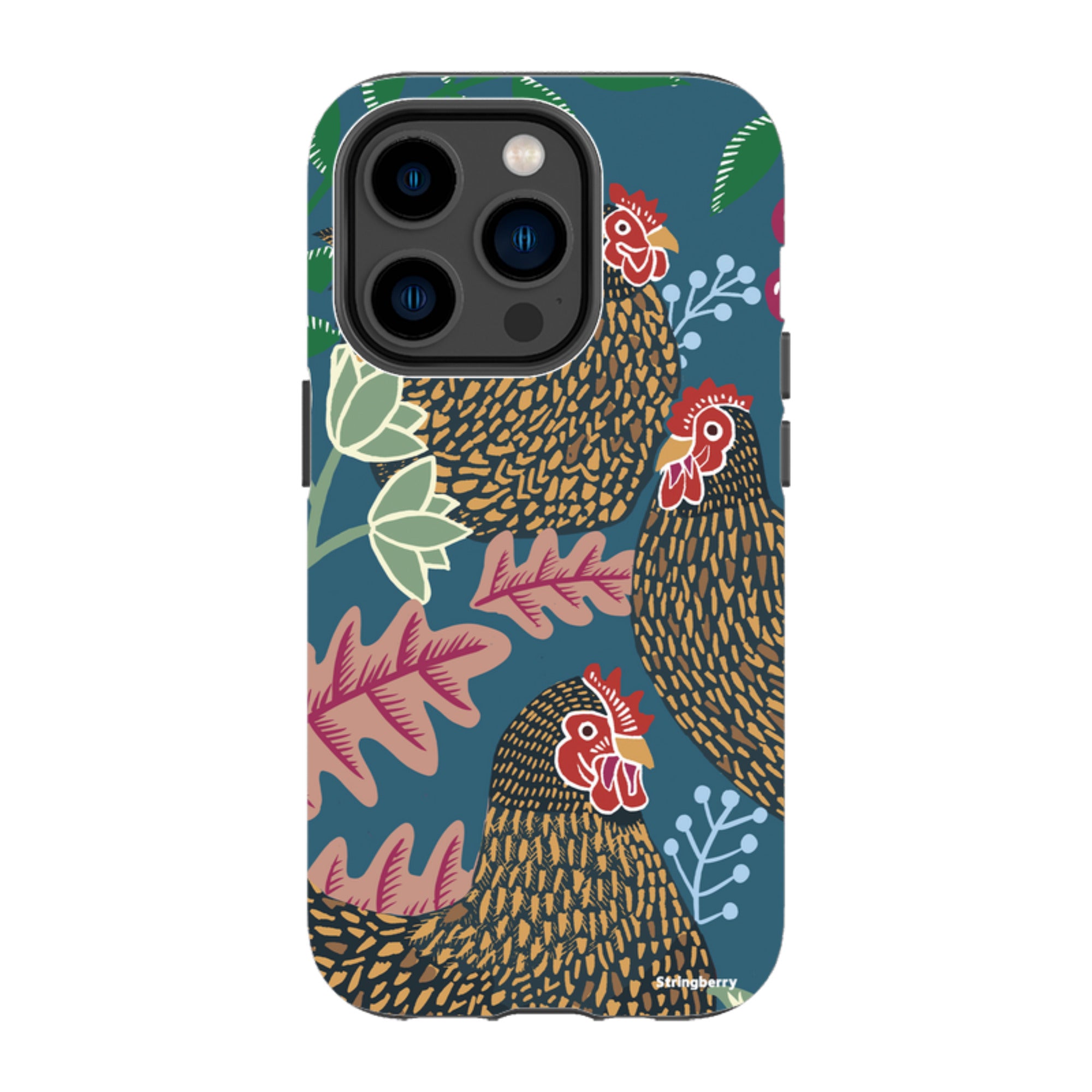 iPhone Tough Case - Three French Hens By Kate Heiss