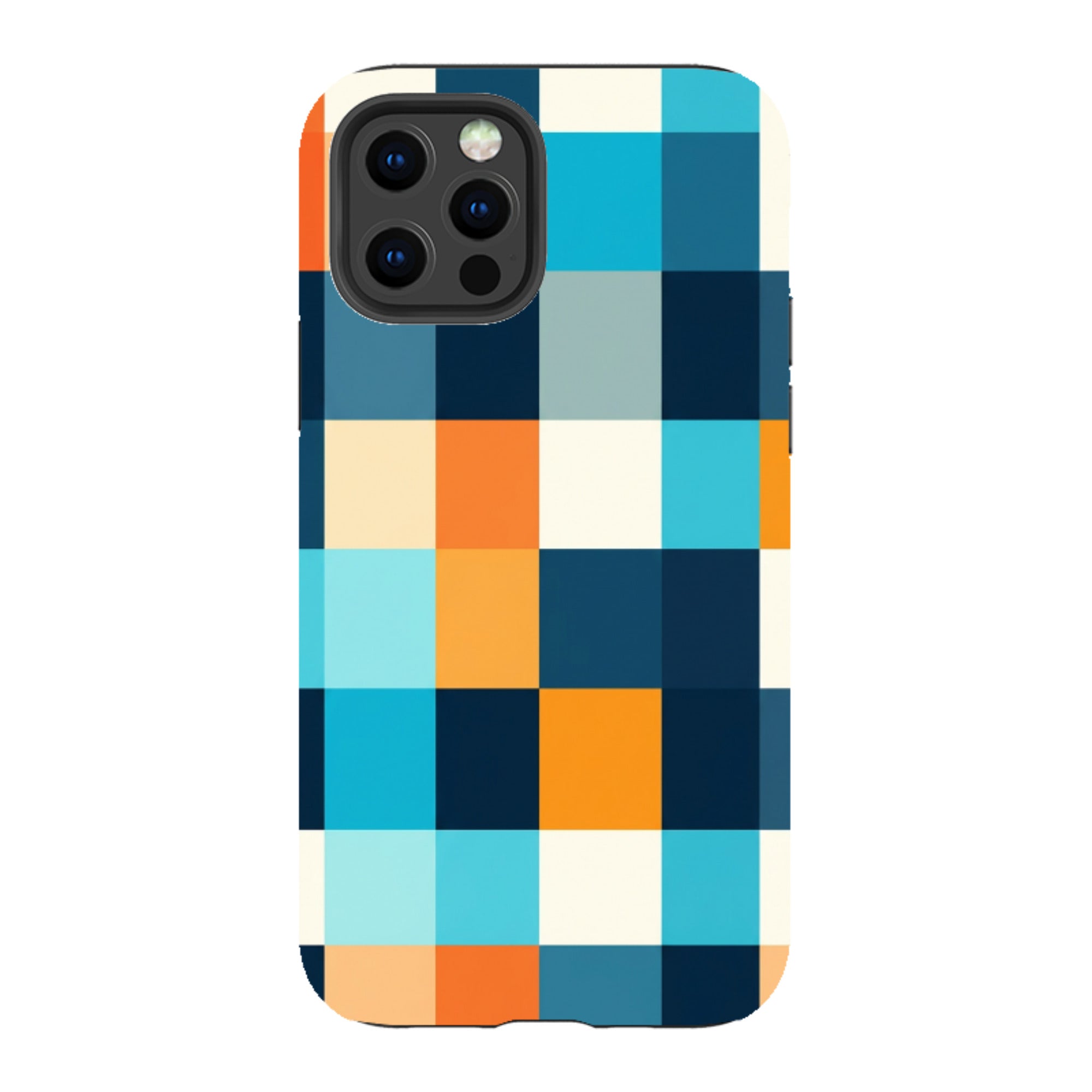 iPhone Tough Case - Navy Blue & Orange