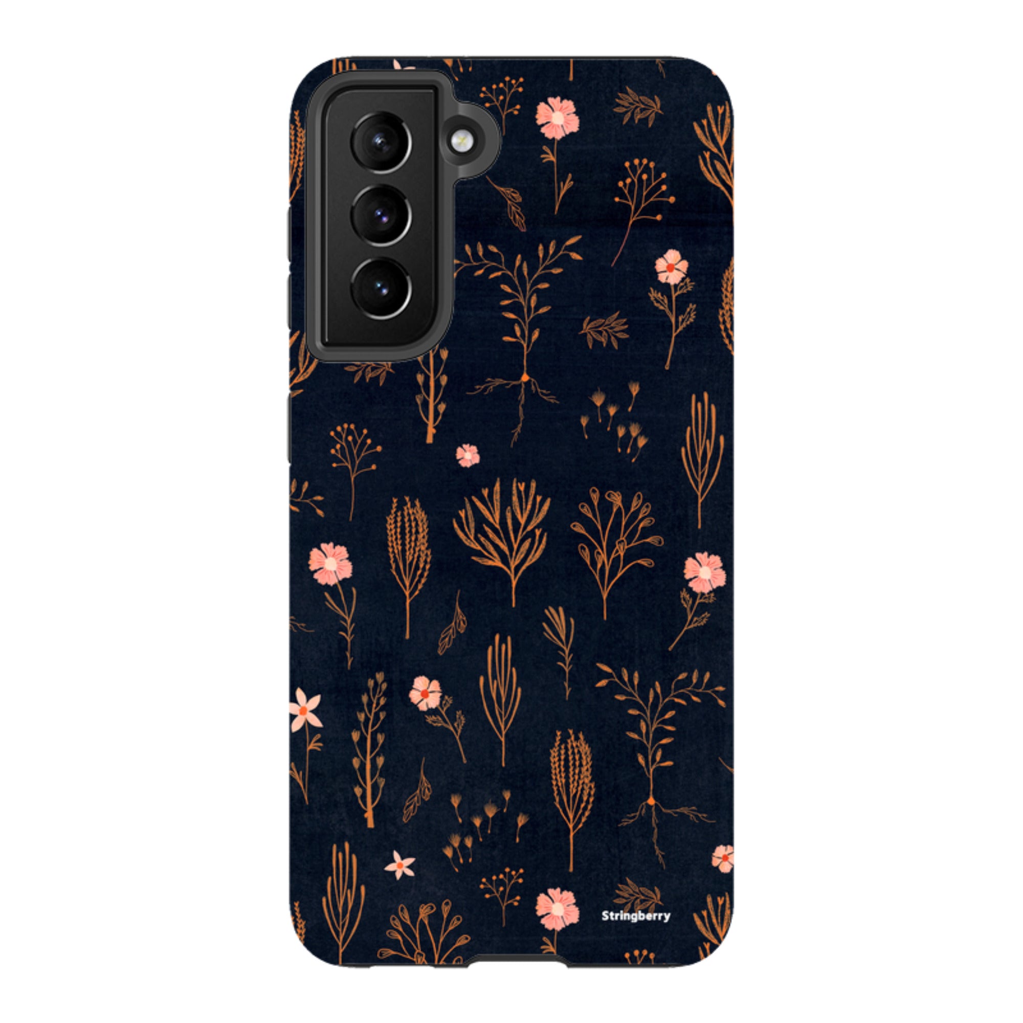 Samsung Tough Case - Floral Light Orange And Pink By Katherine Quinn
