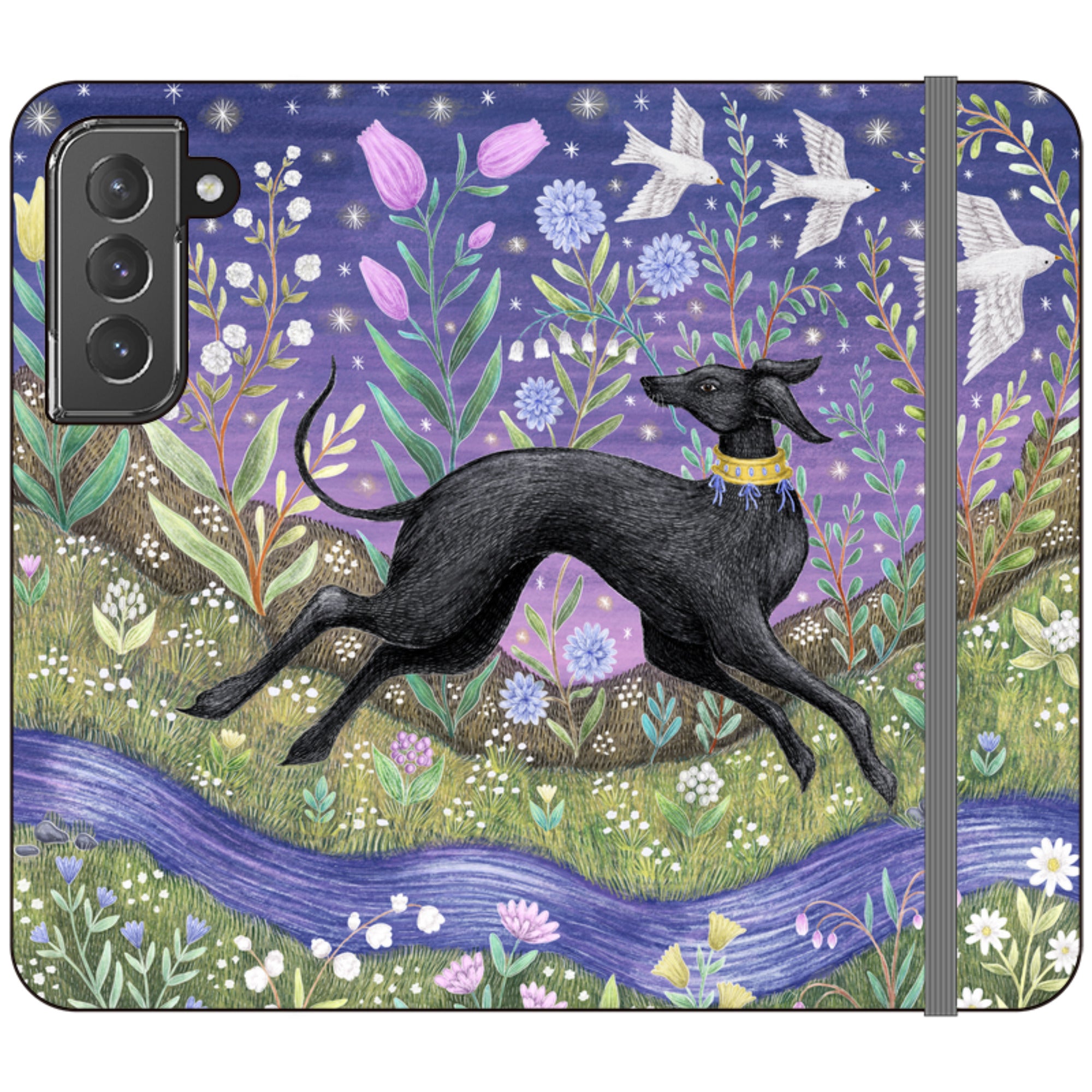 Meadow Hound Wallet Case By Catherine Rowe