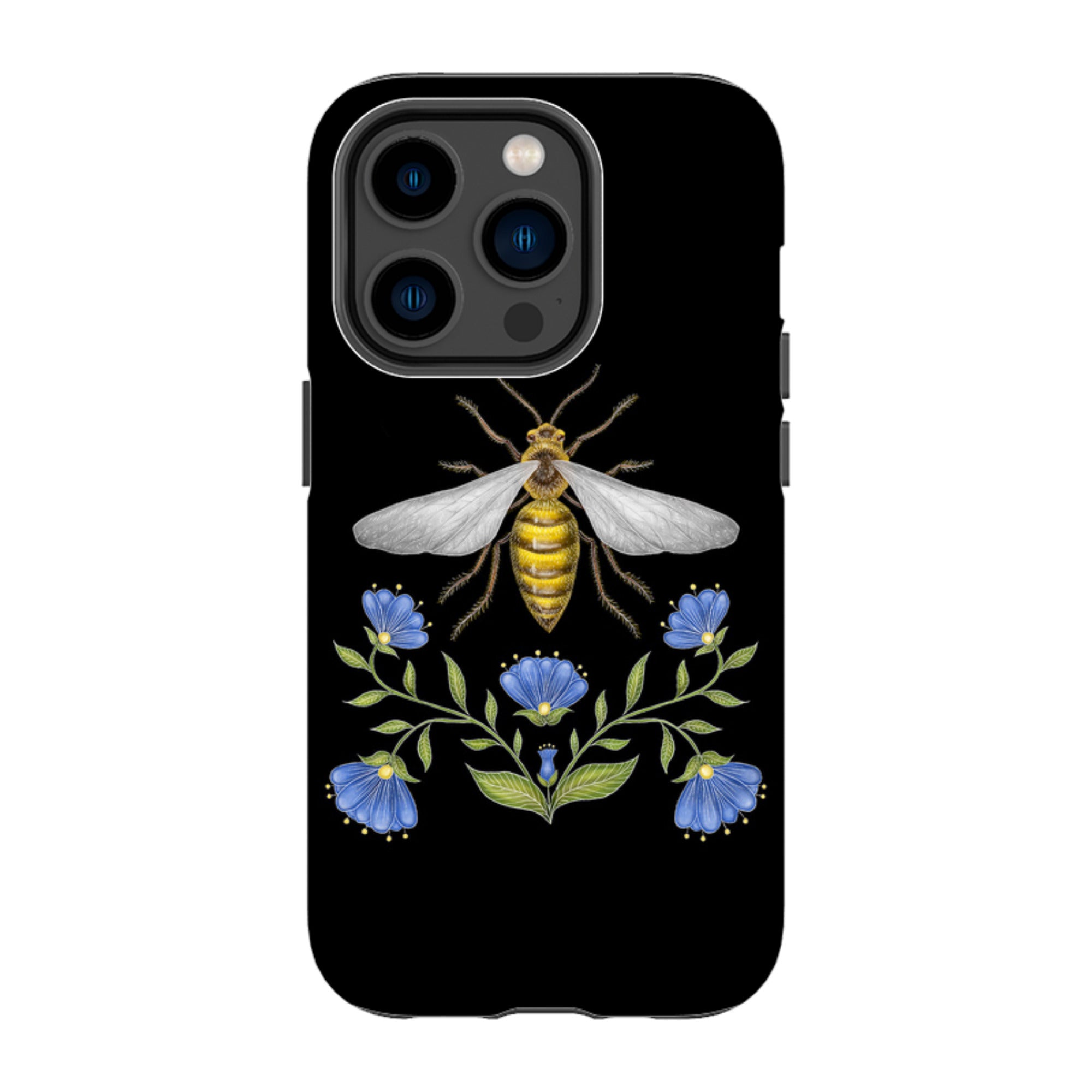 iPhone MagSafe Tough Case - Wings Of Freedom Black By Catherine Rowe