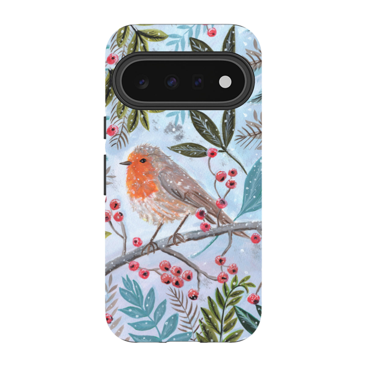 Google Tough Case - Robin With Berries By Mary Stubberfield