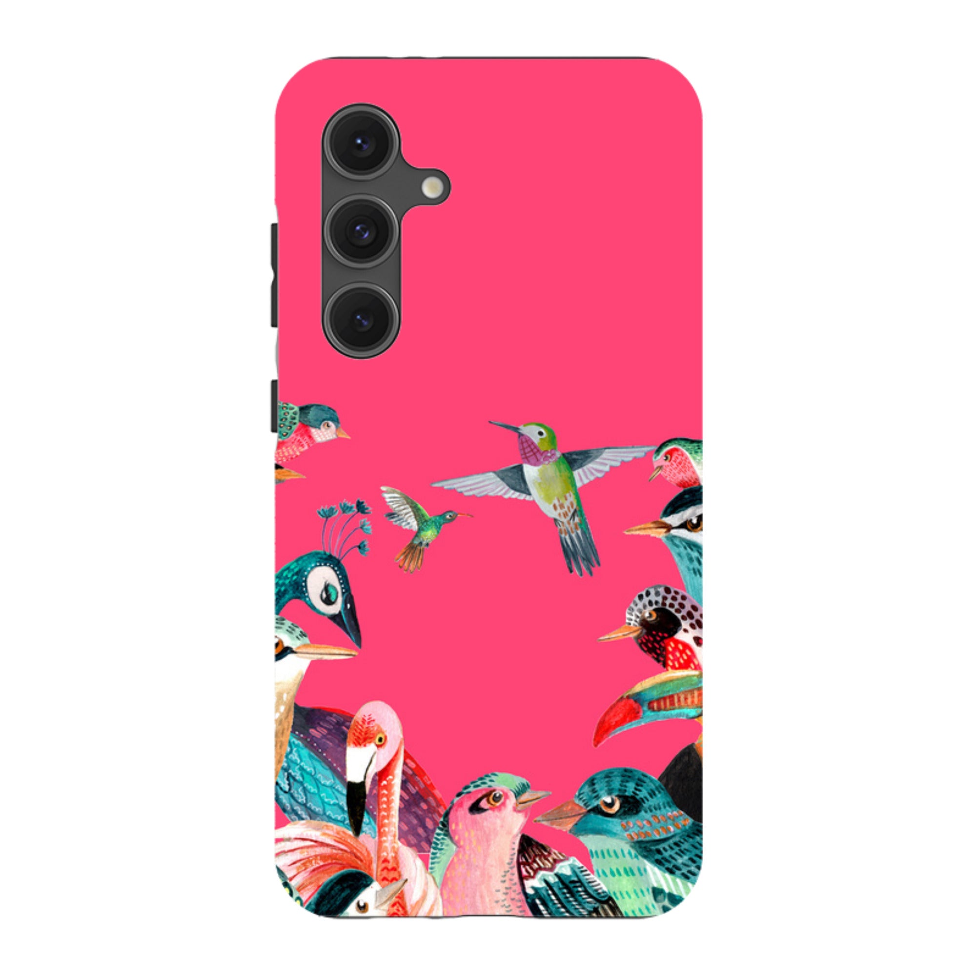 Samsung Tough Case - Pink Birds By Caroline Bonne Muller