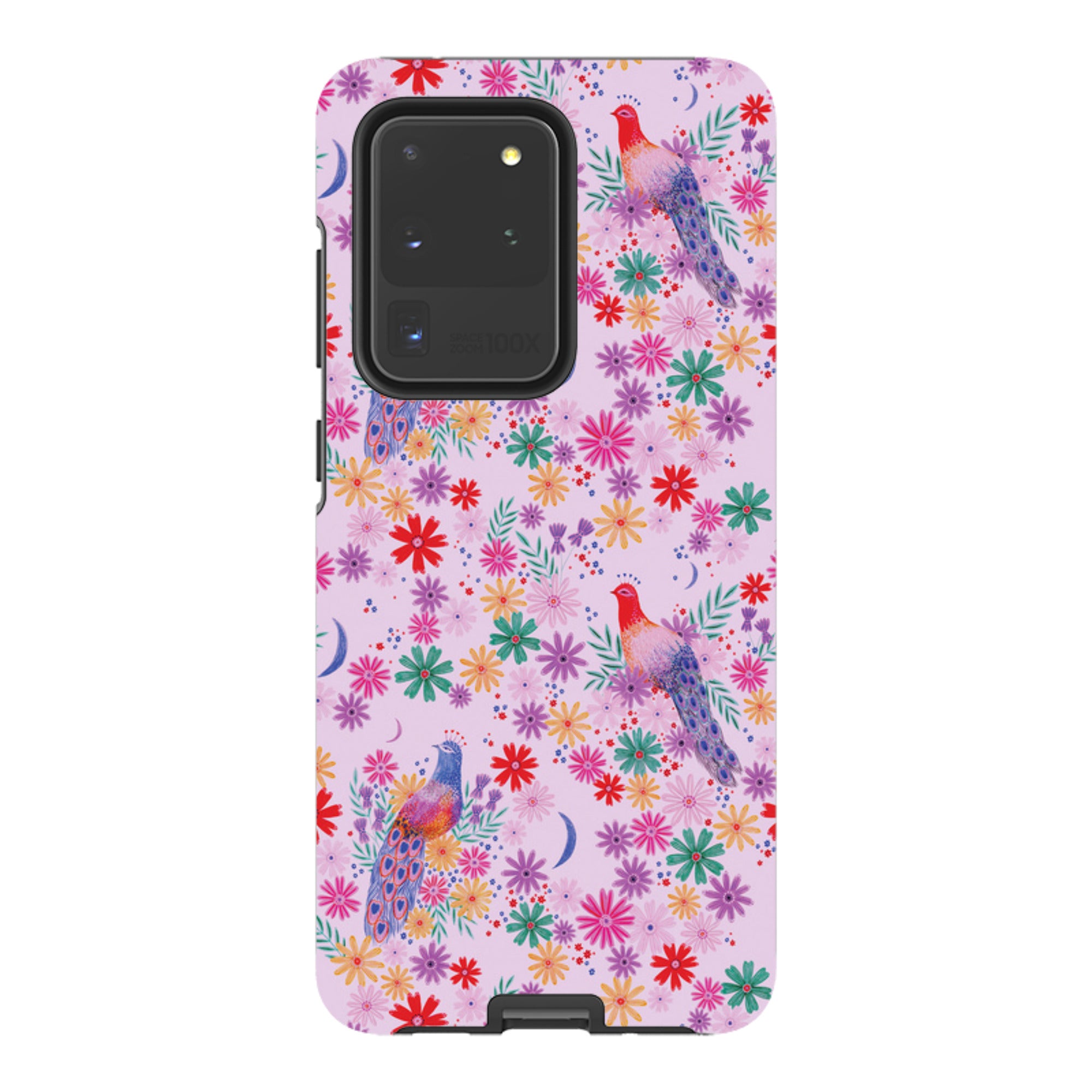 Samsung Tough Case - Peacock Pattern Lilac By Lee Foster Wilson