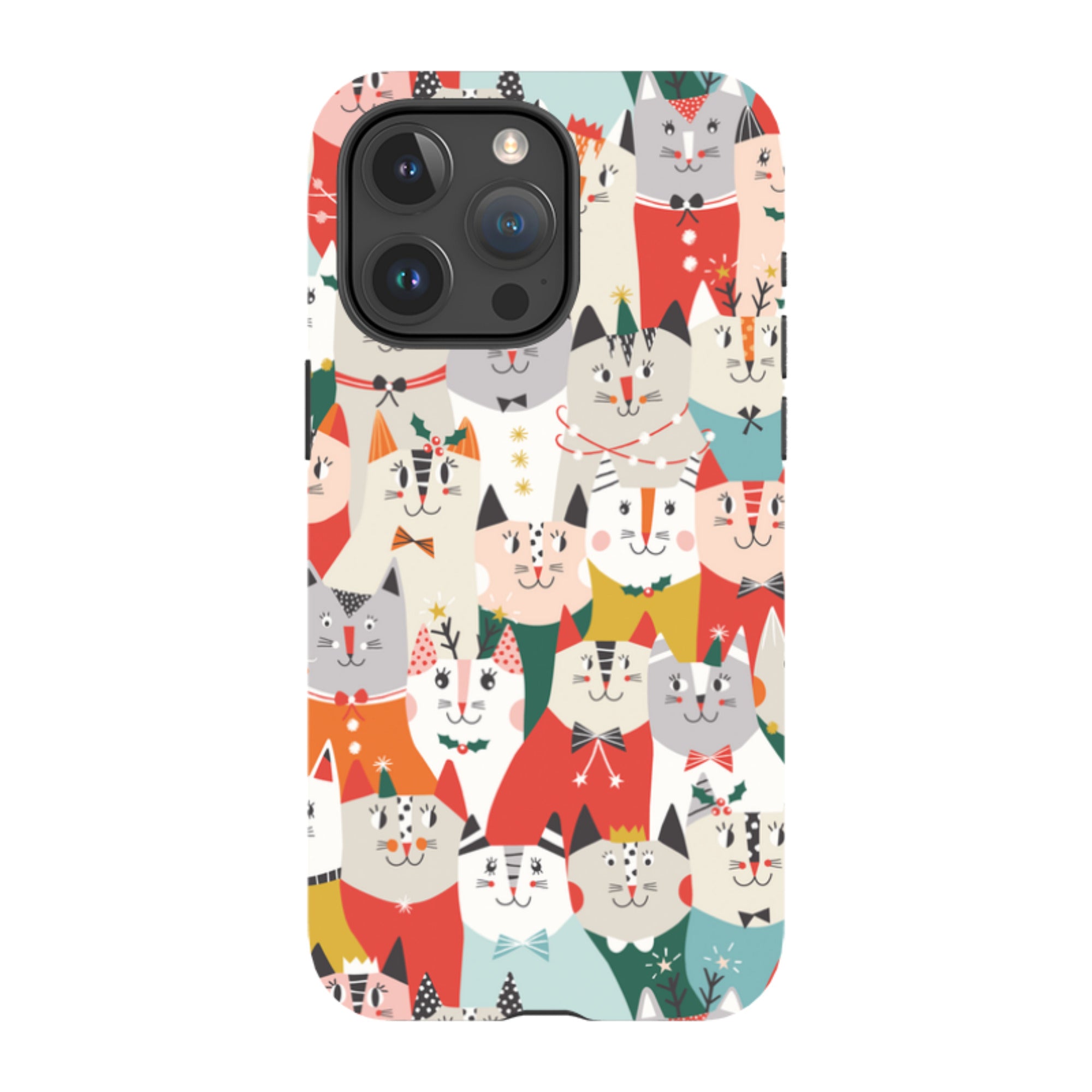 iPhone MagSafe Tough Case - Christmas Cats By Ali Brookes