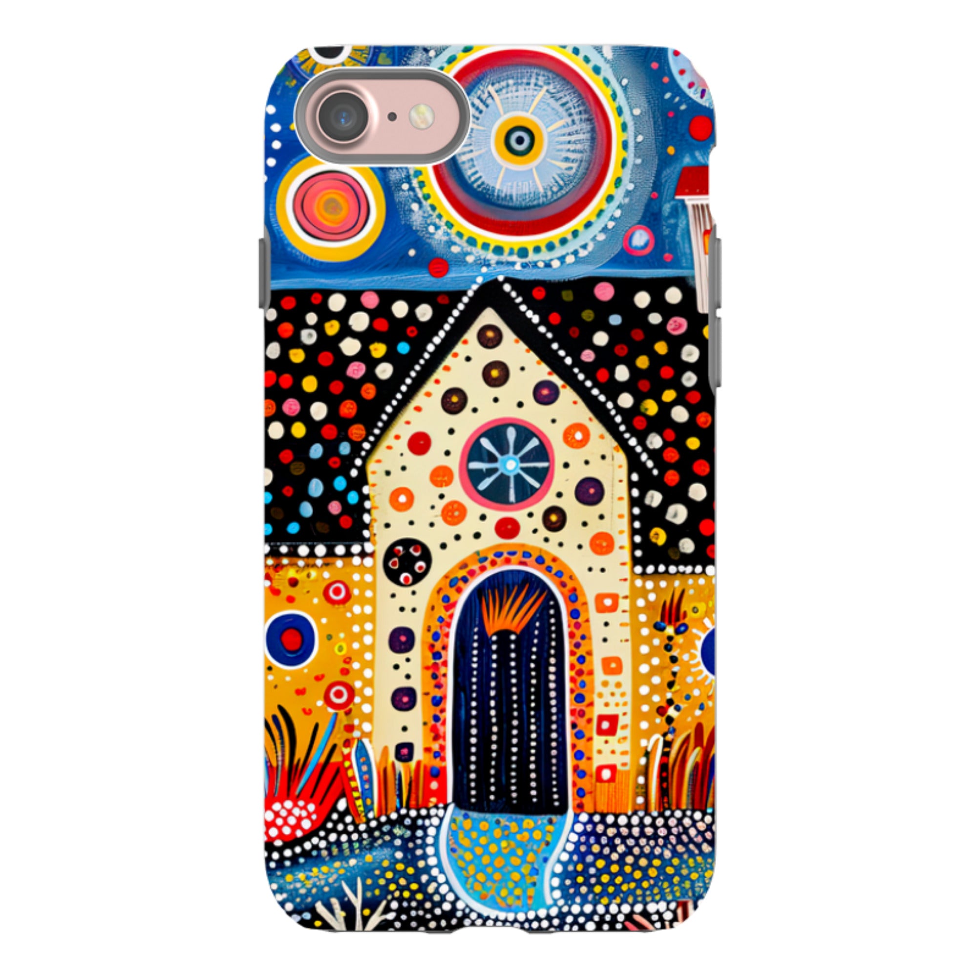 iPhone Case - Folk Art House IX