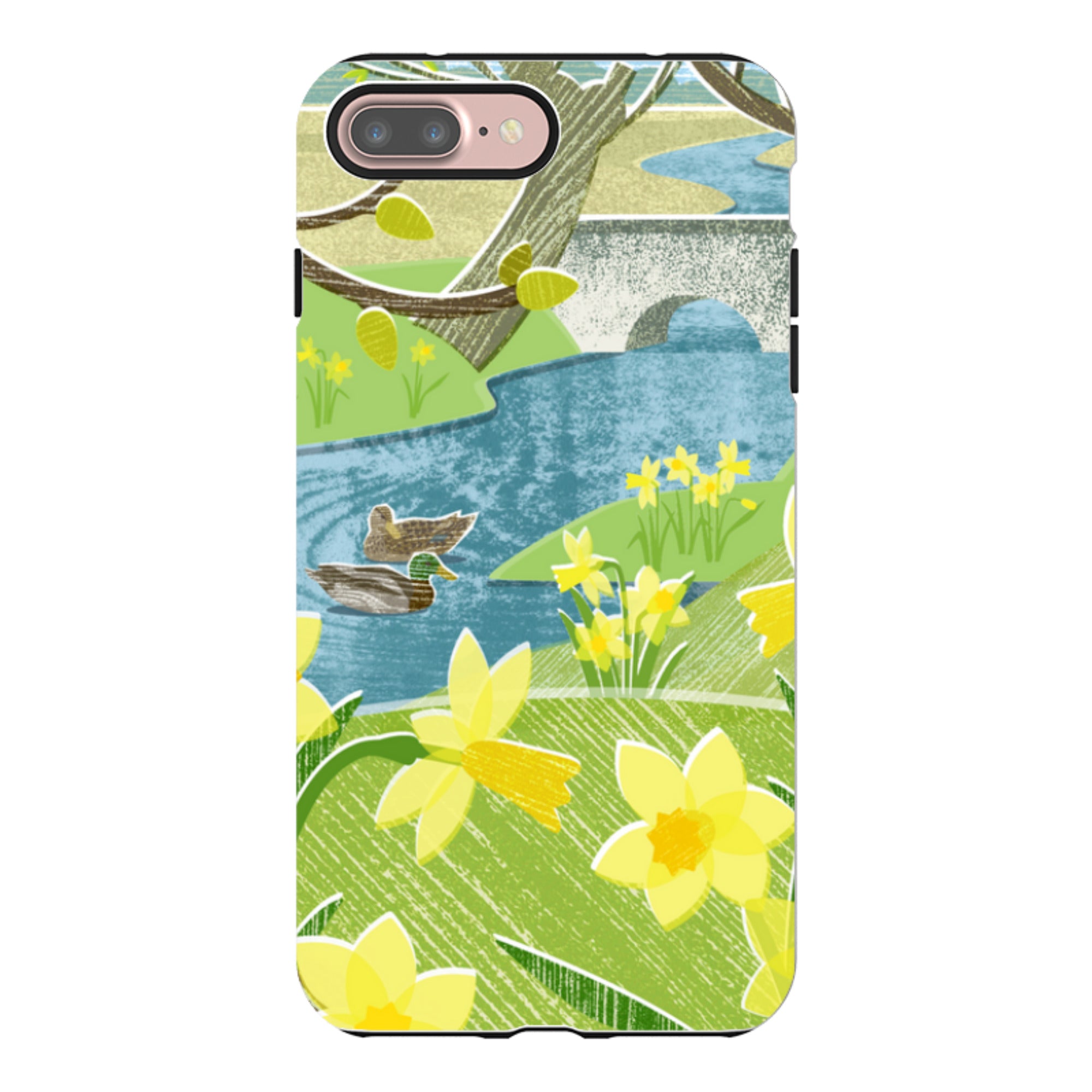 iPhone Tough Case - Daffs And Ducks By Liane Payne