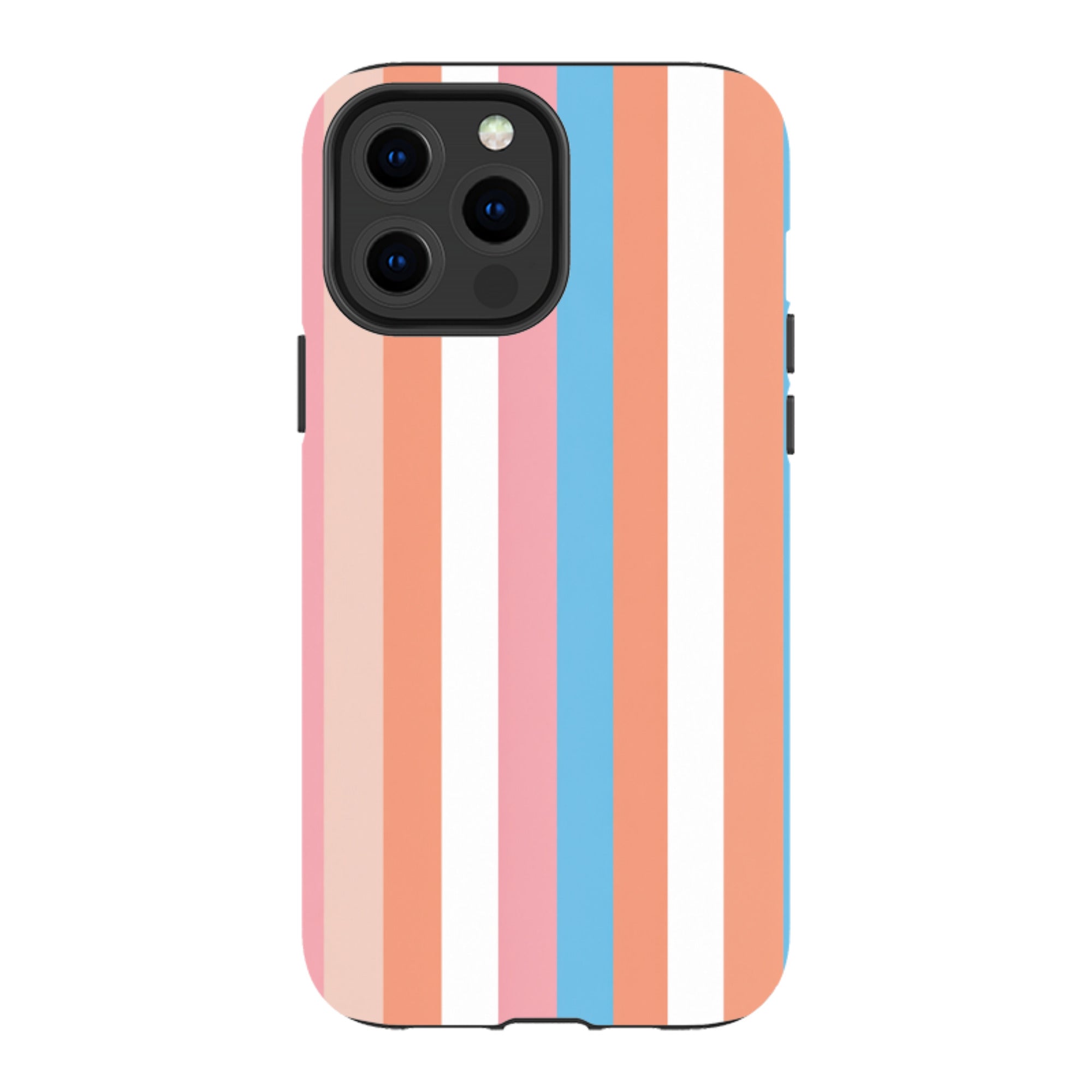 iPhone MagSafe Tough Case - Coral Pink Stripe