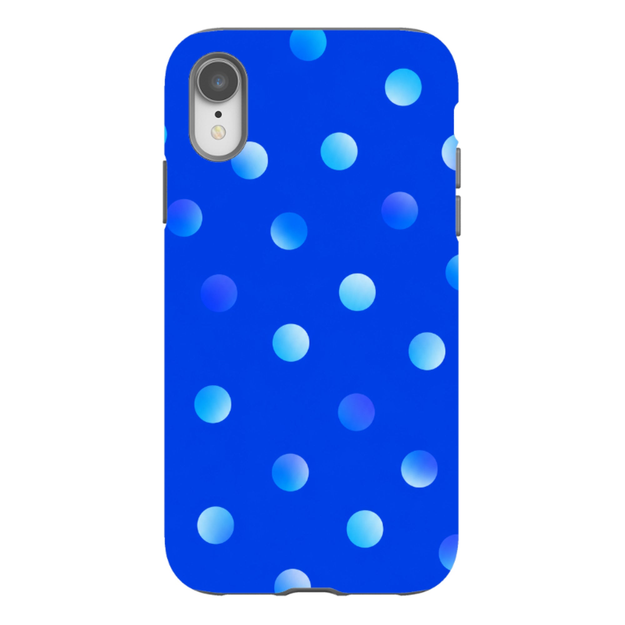 iPhone Tough Case - Blue Polka Dot