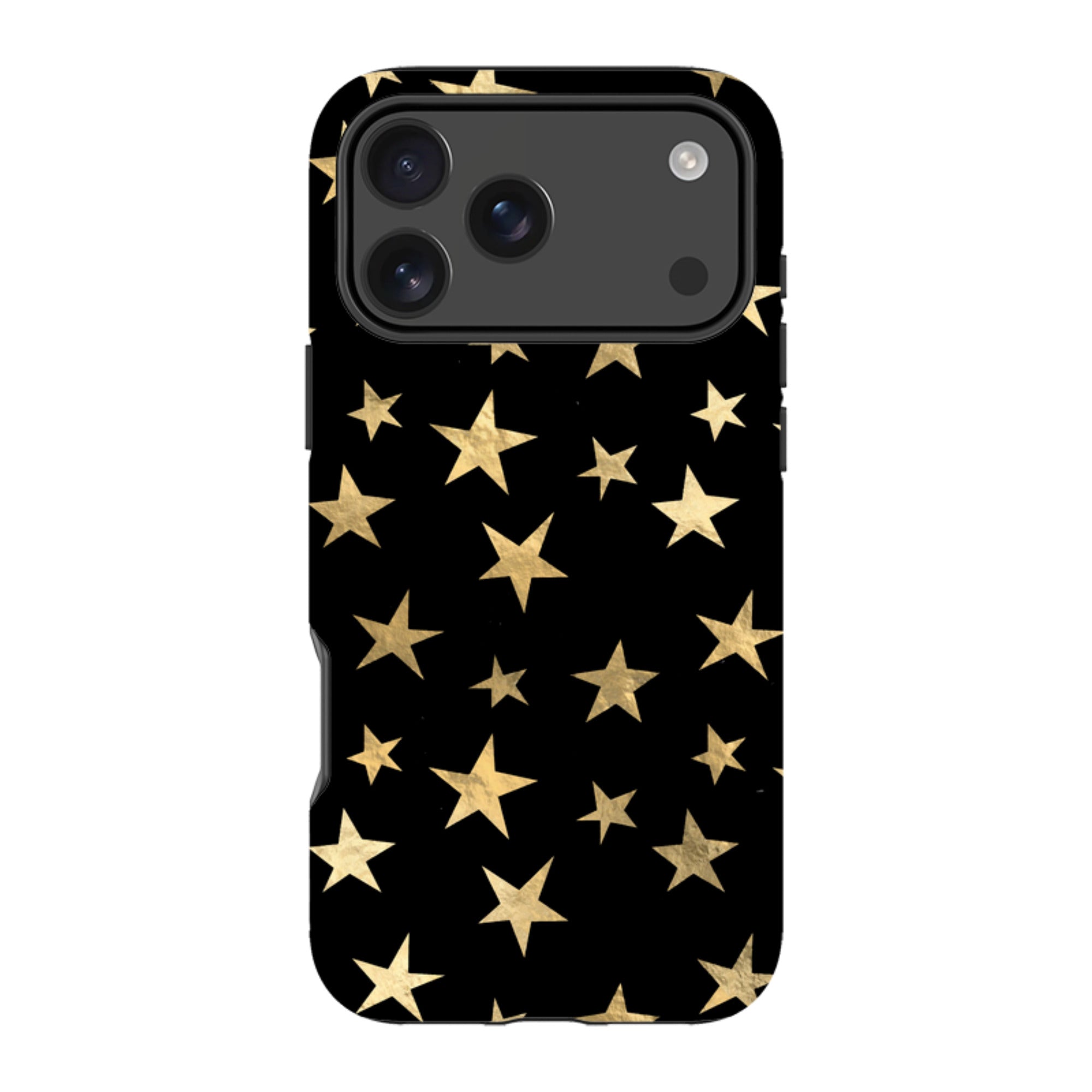 iPhone Tough Case - Black and Gold Stars