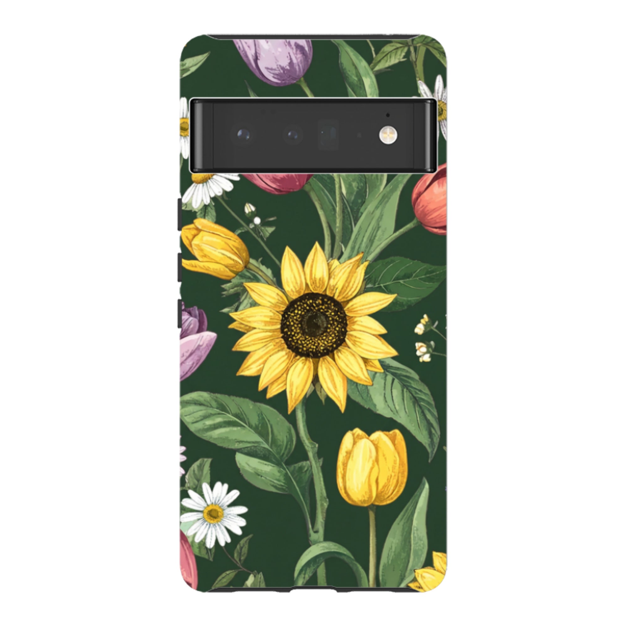 Google Tough Case - Green Sunflowers