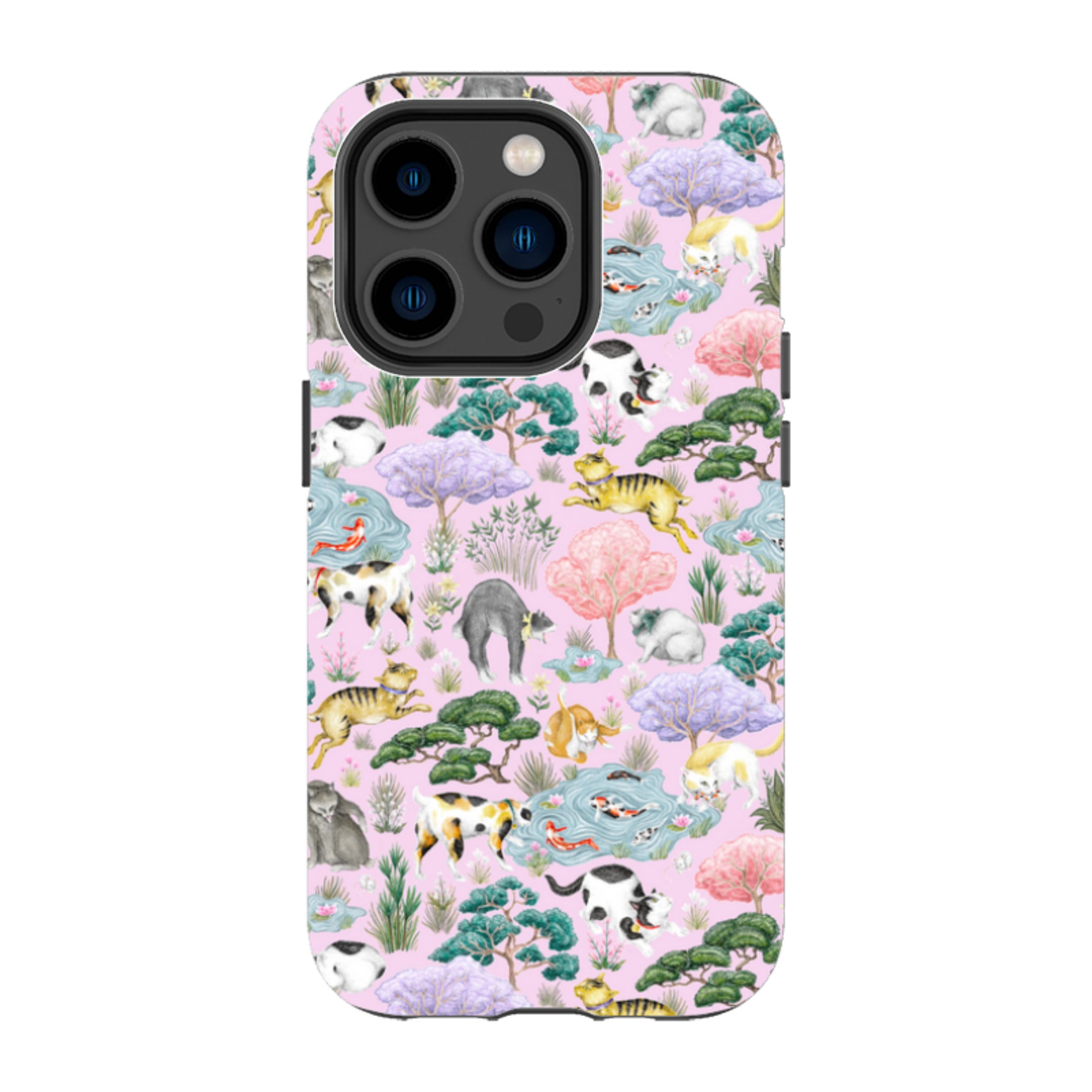 iPhone Tough Case - Cat Garden By Catherine Rowe