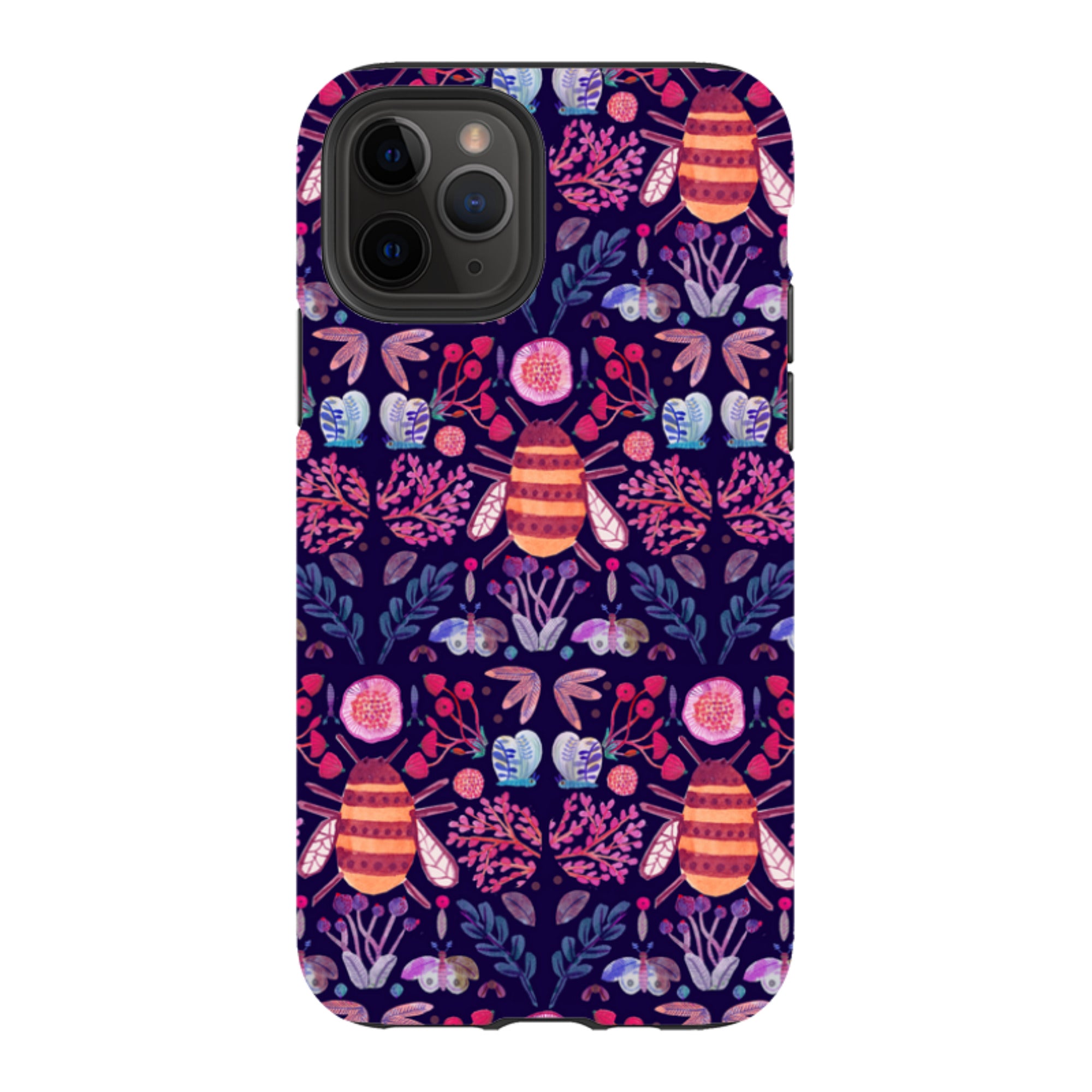 iPhone Tough Case - Botanics and Insects By Gabriela Larios