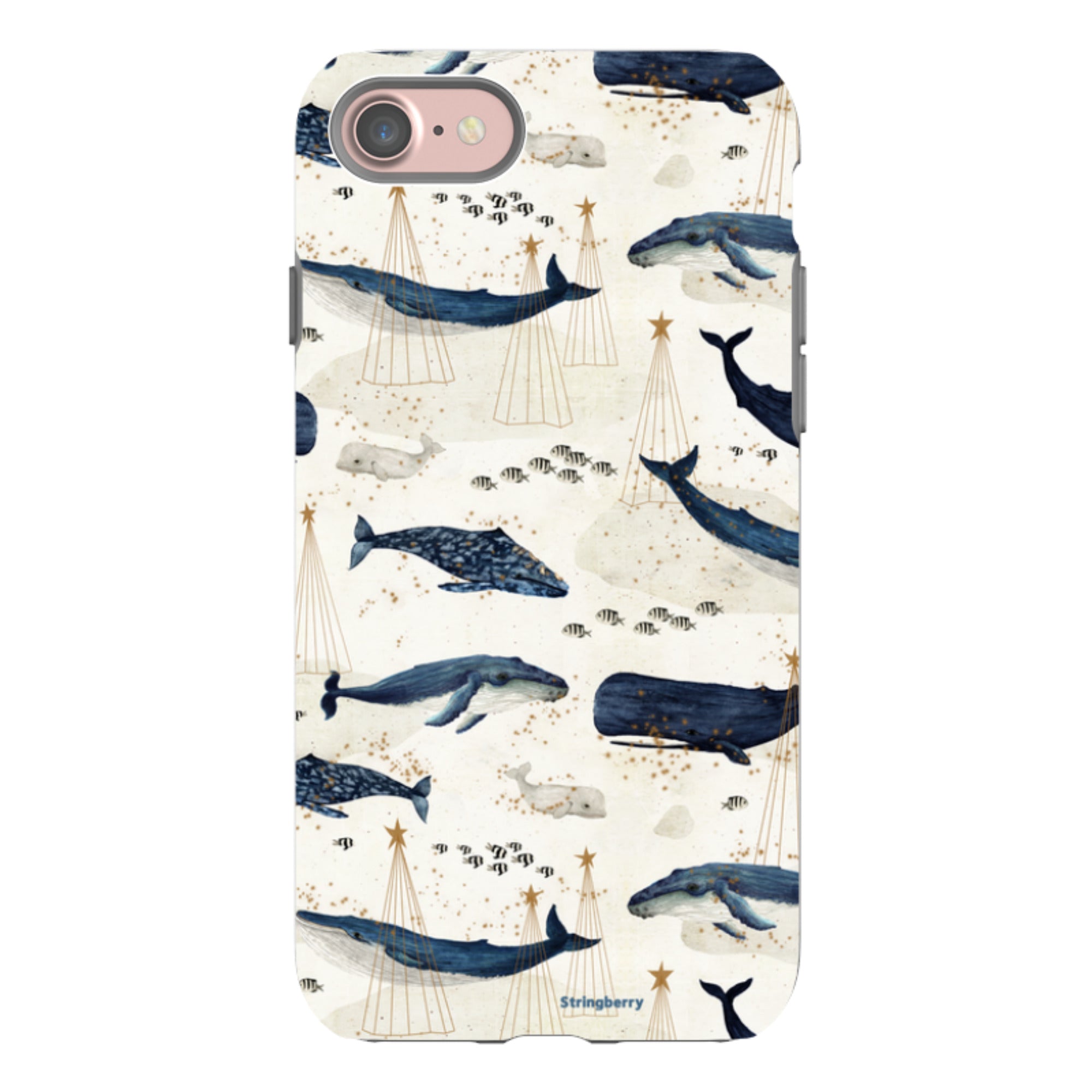 iPhone Tough Case - Christmas Whale III By Katherine Quinn