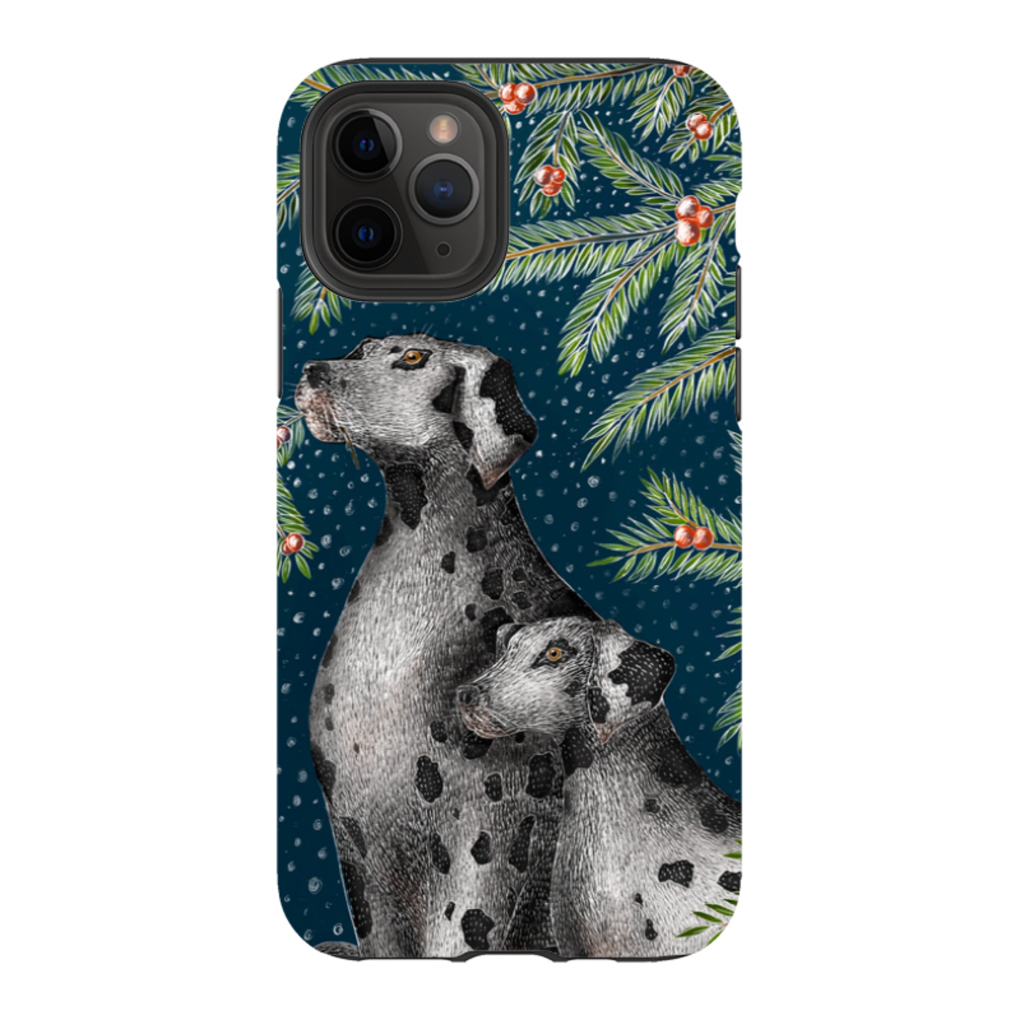 iPhone Tough Case - Christmas Dalmatians By Catherine Rowe