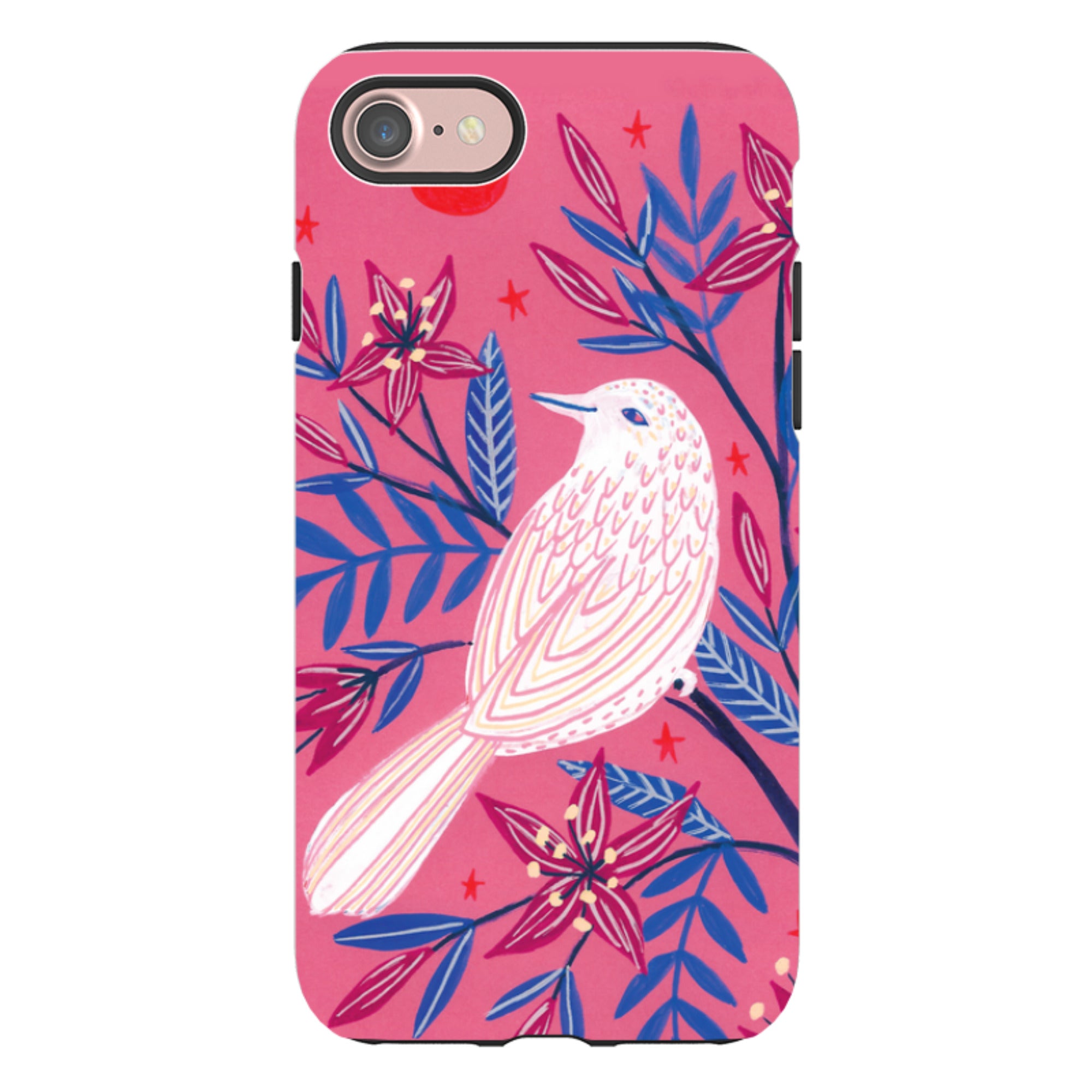 iPhone Tough Case - Pink Bird By Lee Foster Wilson