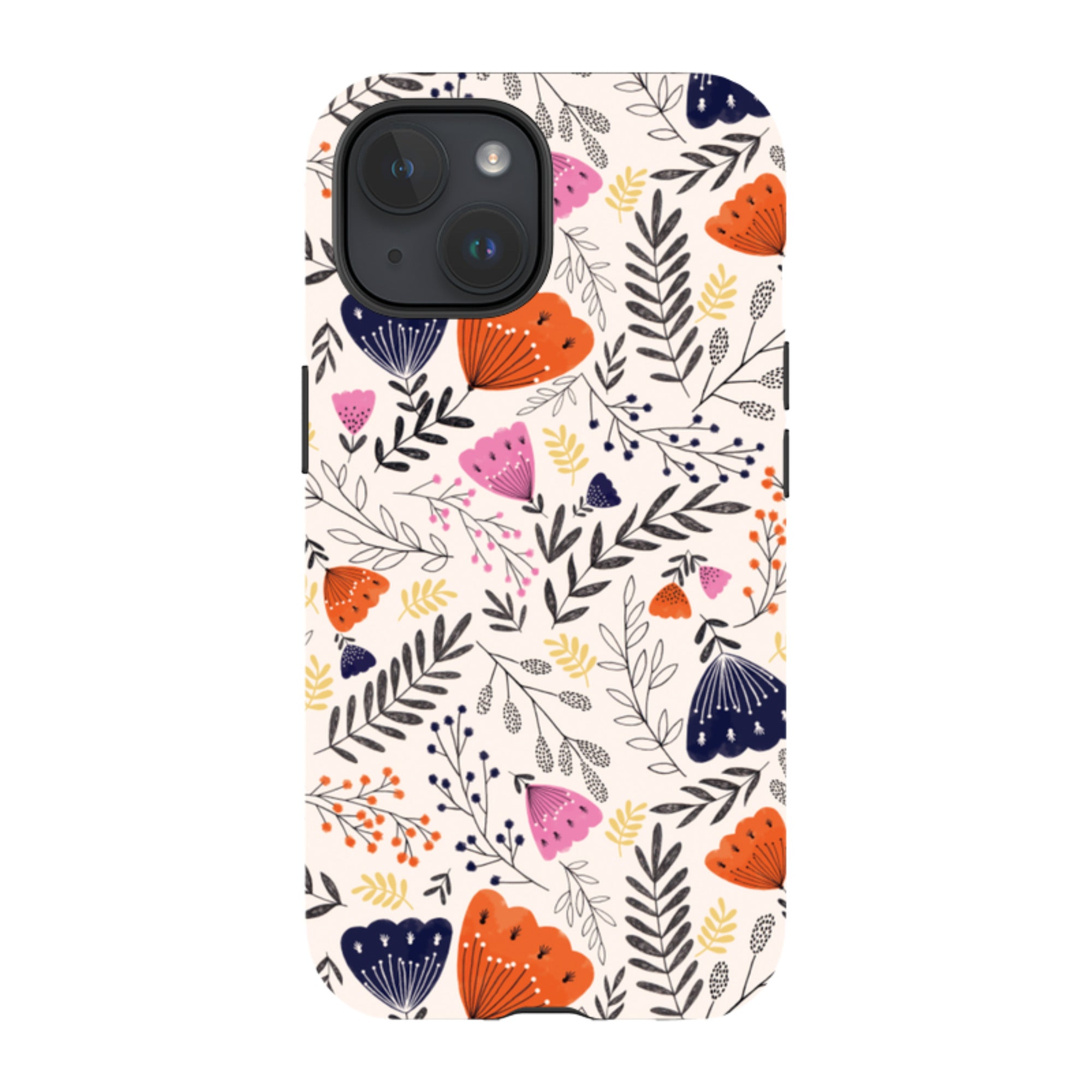 iPhone MagSafe Tough Case -  Pink Floral By Jade Mosinski